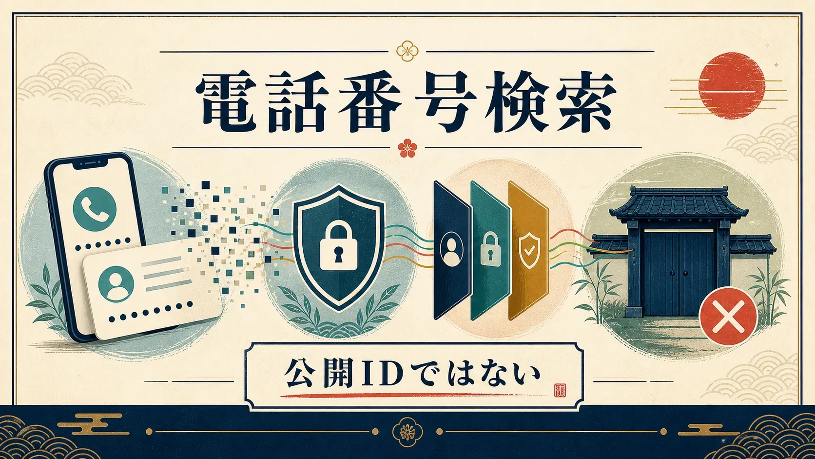 電話番号検索：公開IDではない