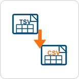 TSV to CSV converter