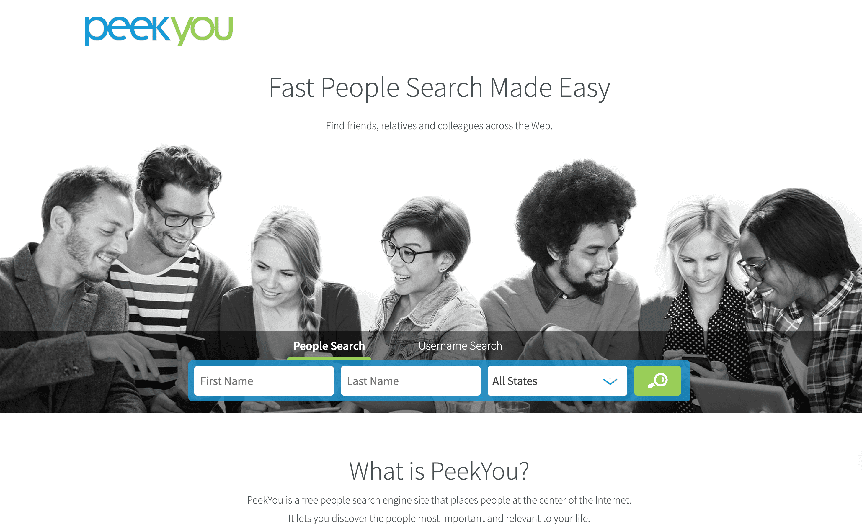 PeekYou Screenshot