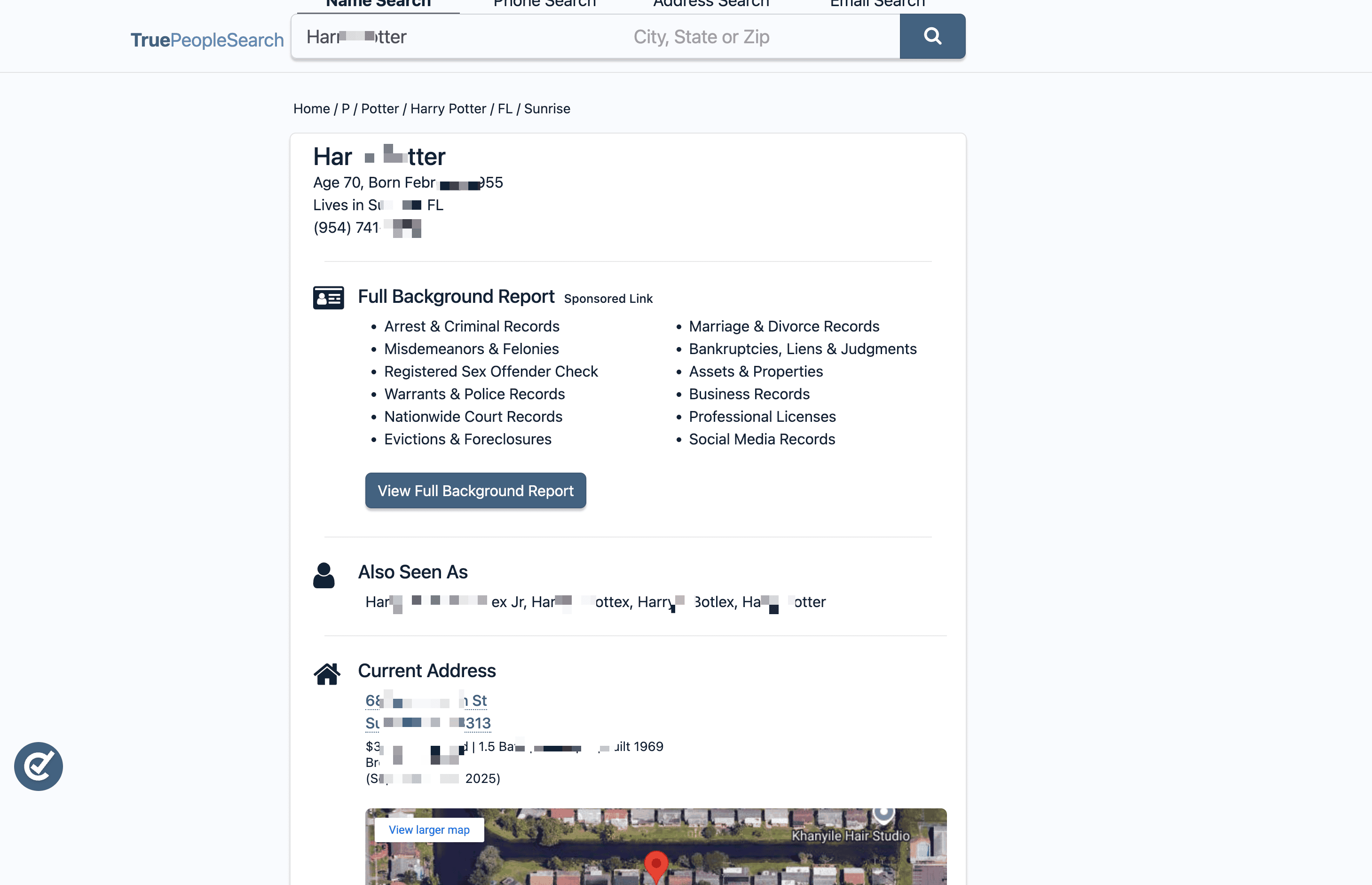 People Profile Details Screenshot