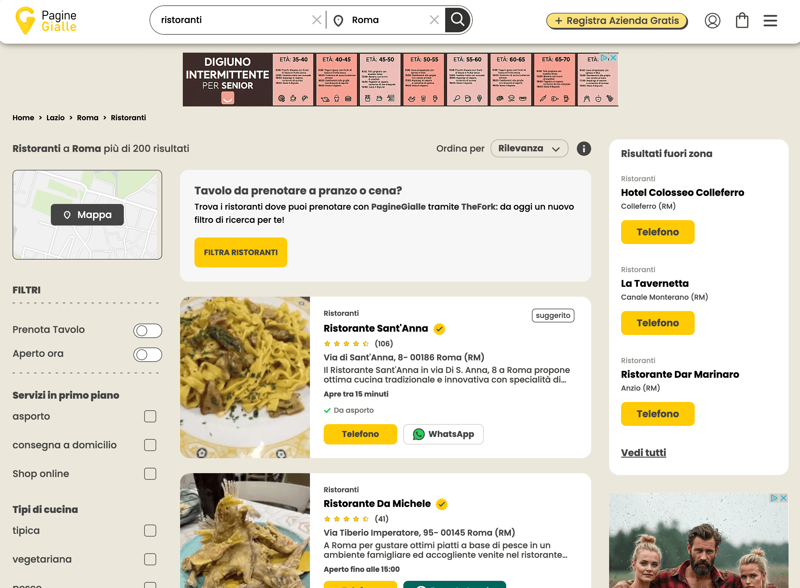 Business Search Result Screenshot