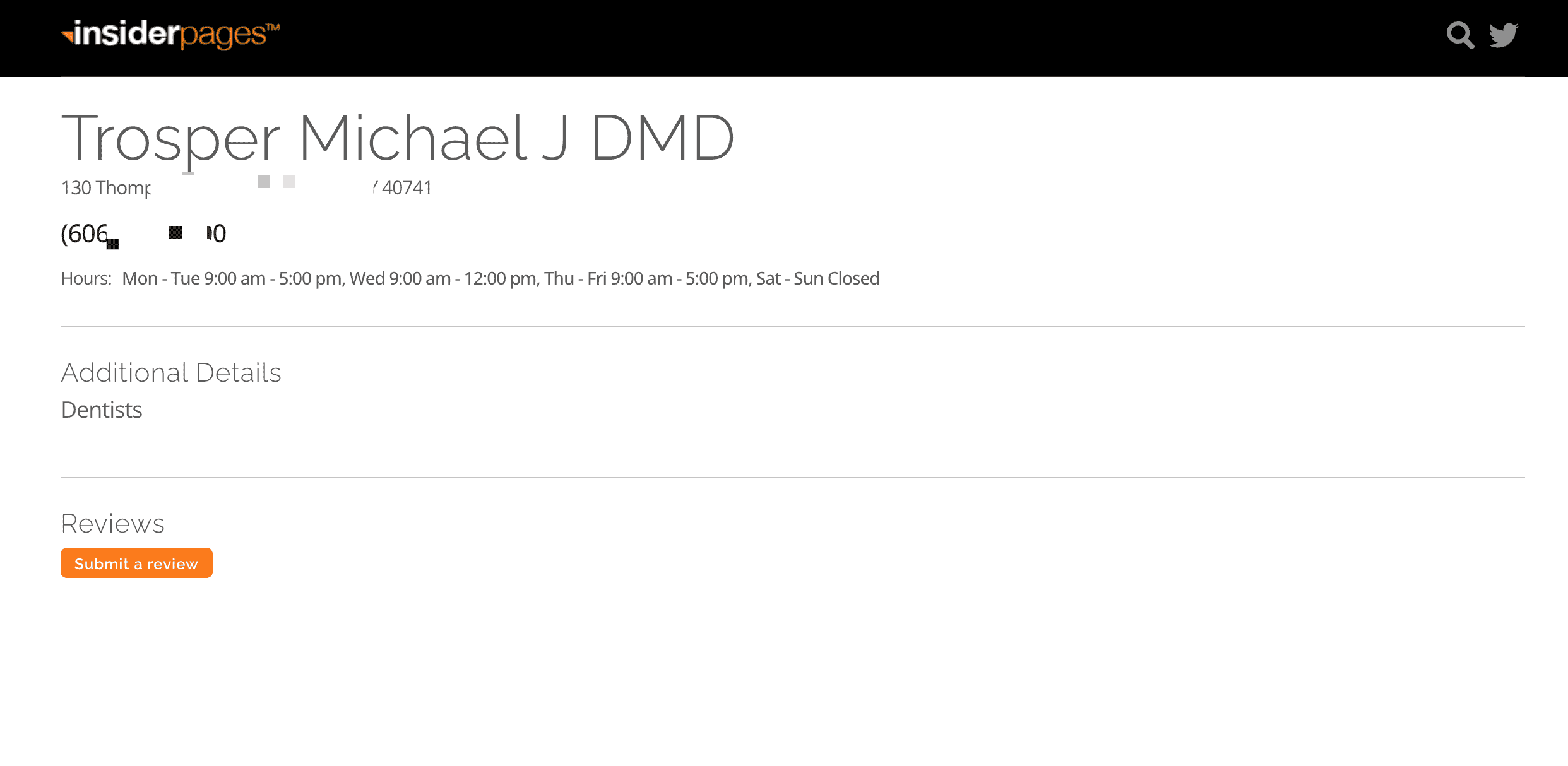 Service Details Screenshot