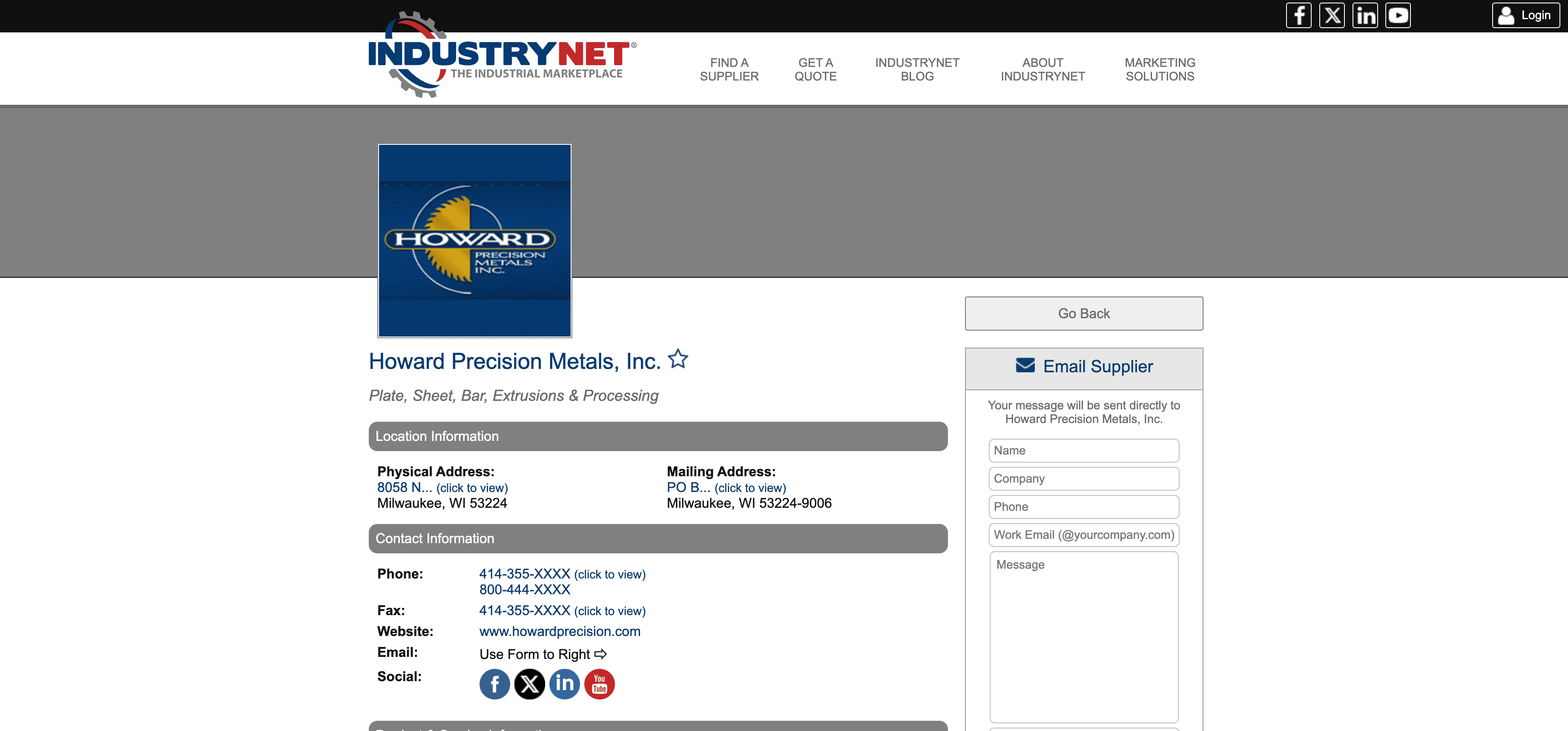 Company Details Screenshot