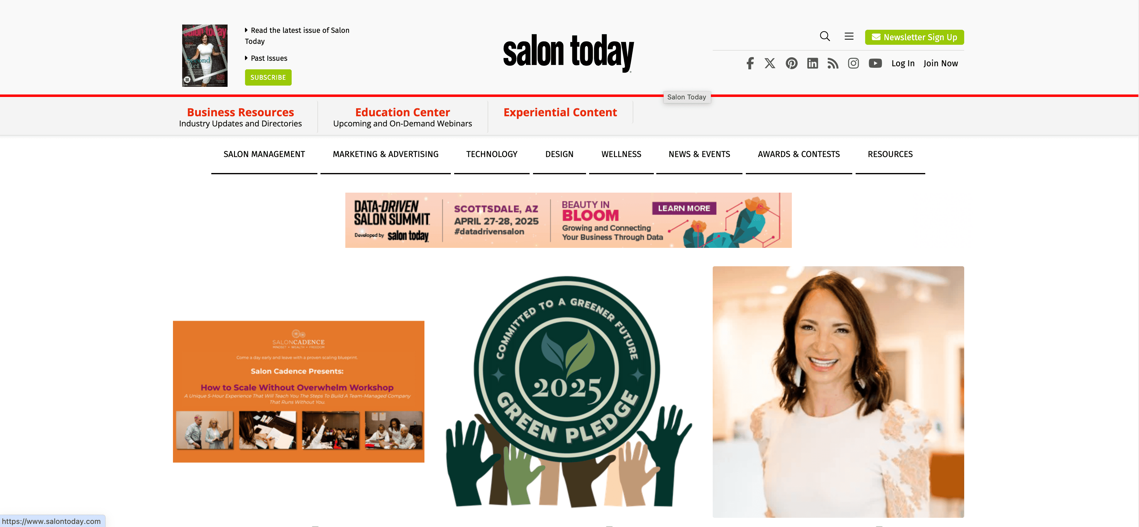 Captura de pantalla de Salon Today