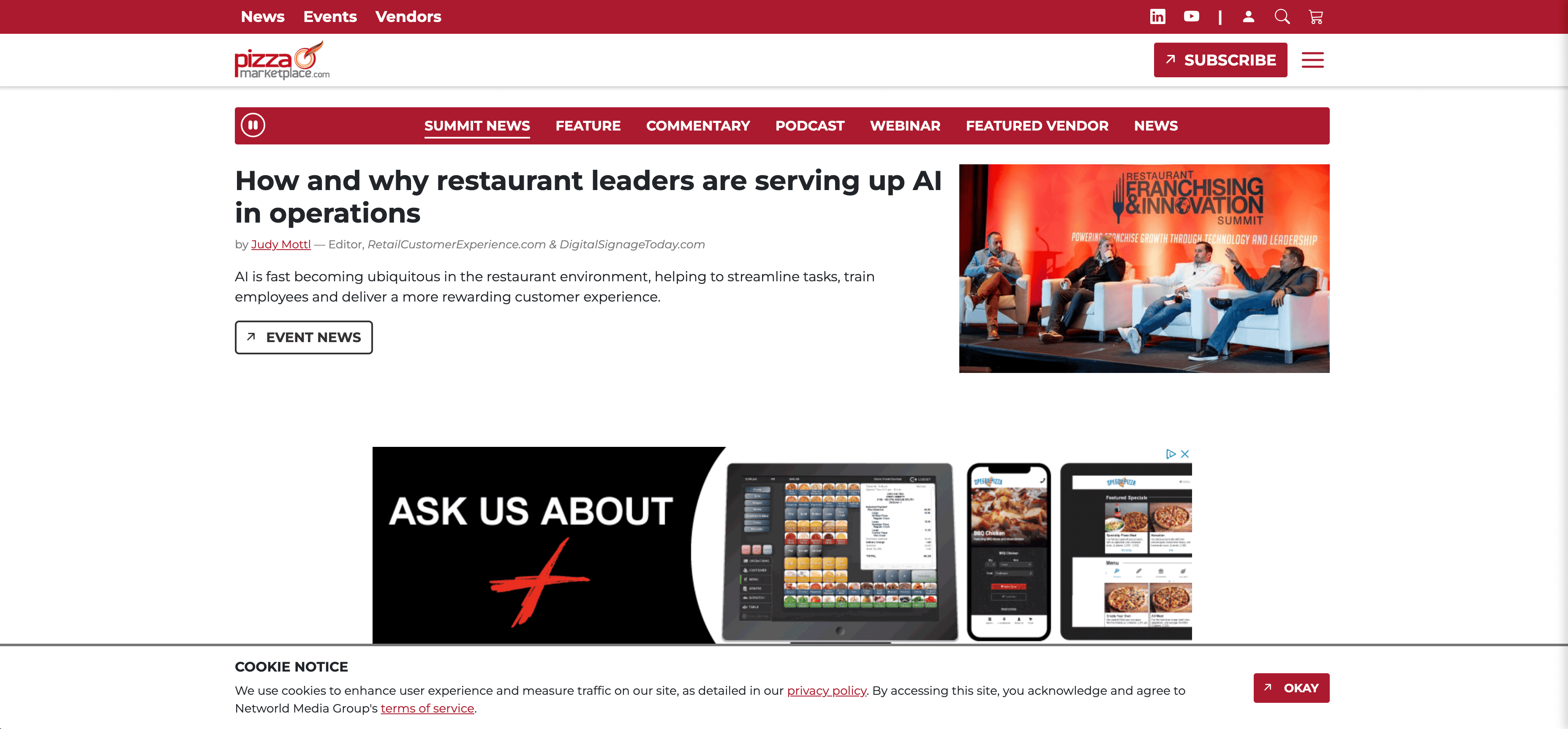 Pizza-Marktplatz Screenshot