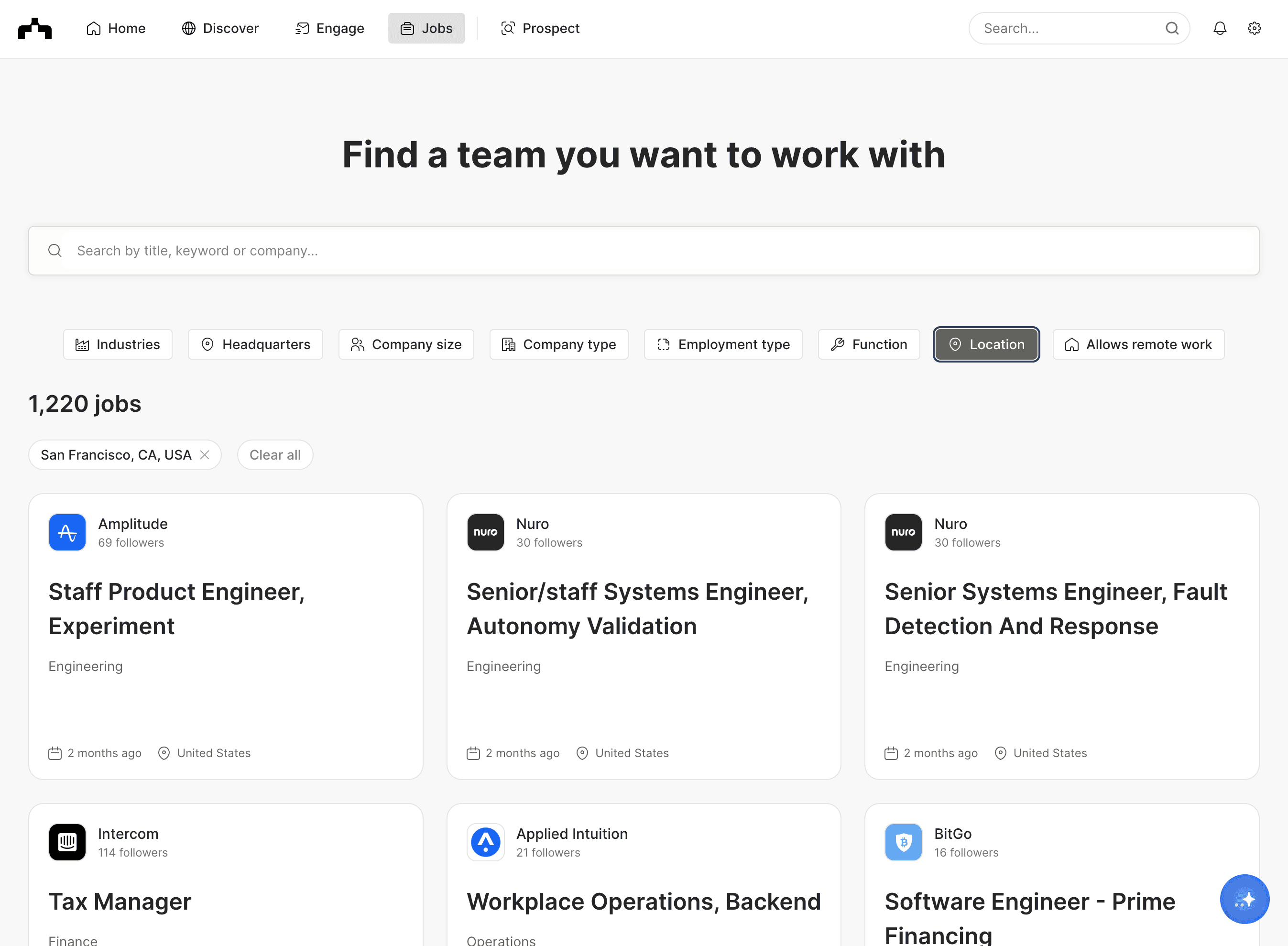 Job Information Screenshot