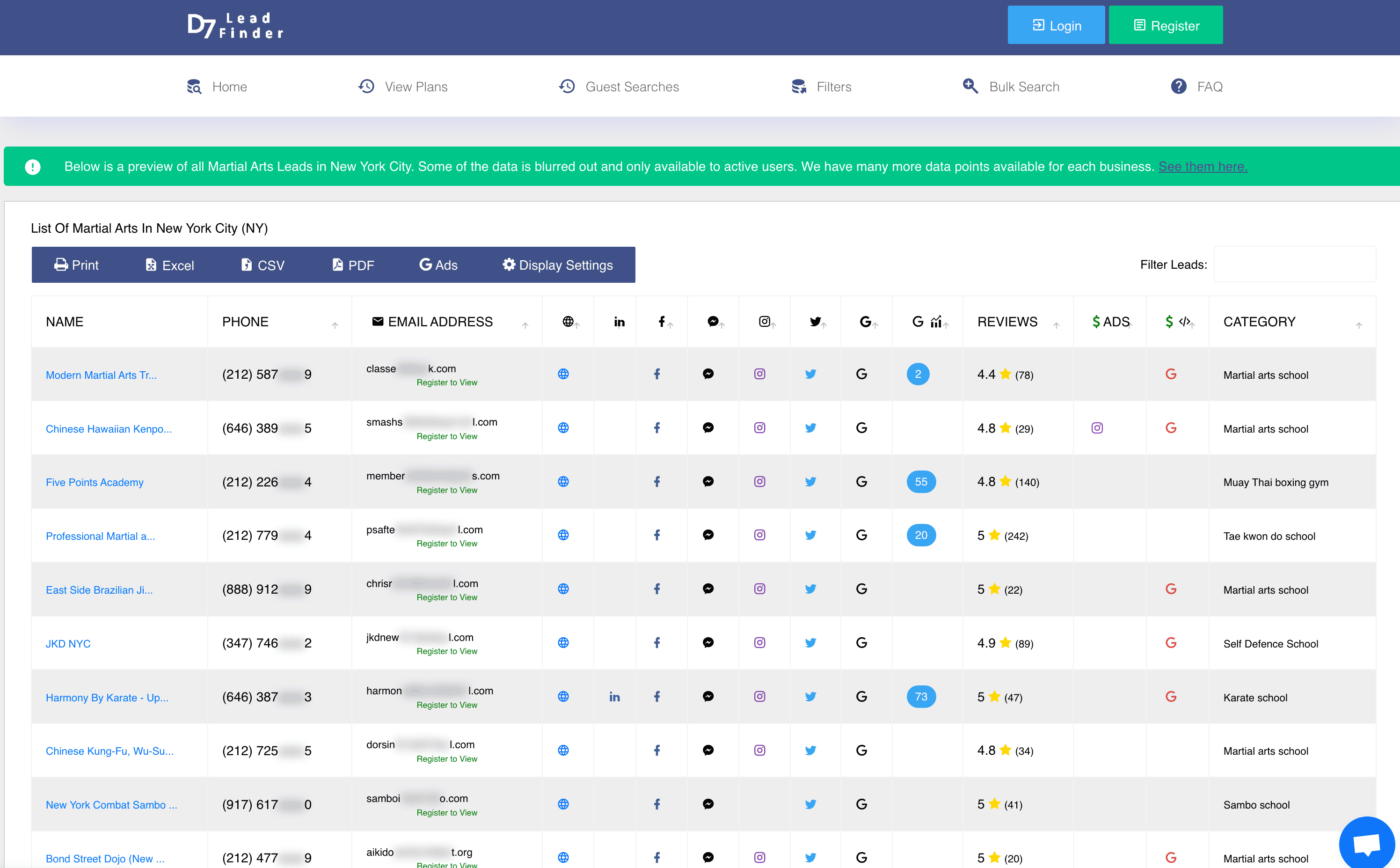 Email Search Result Screenshot