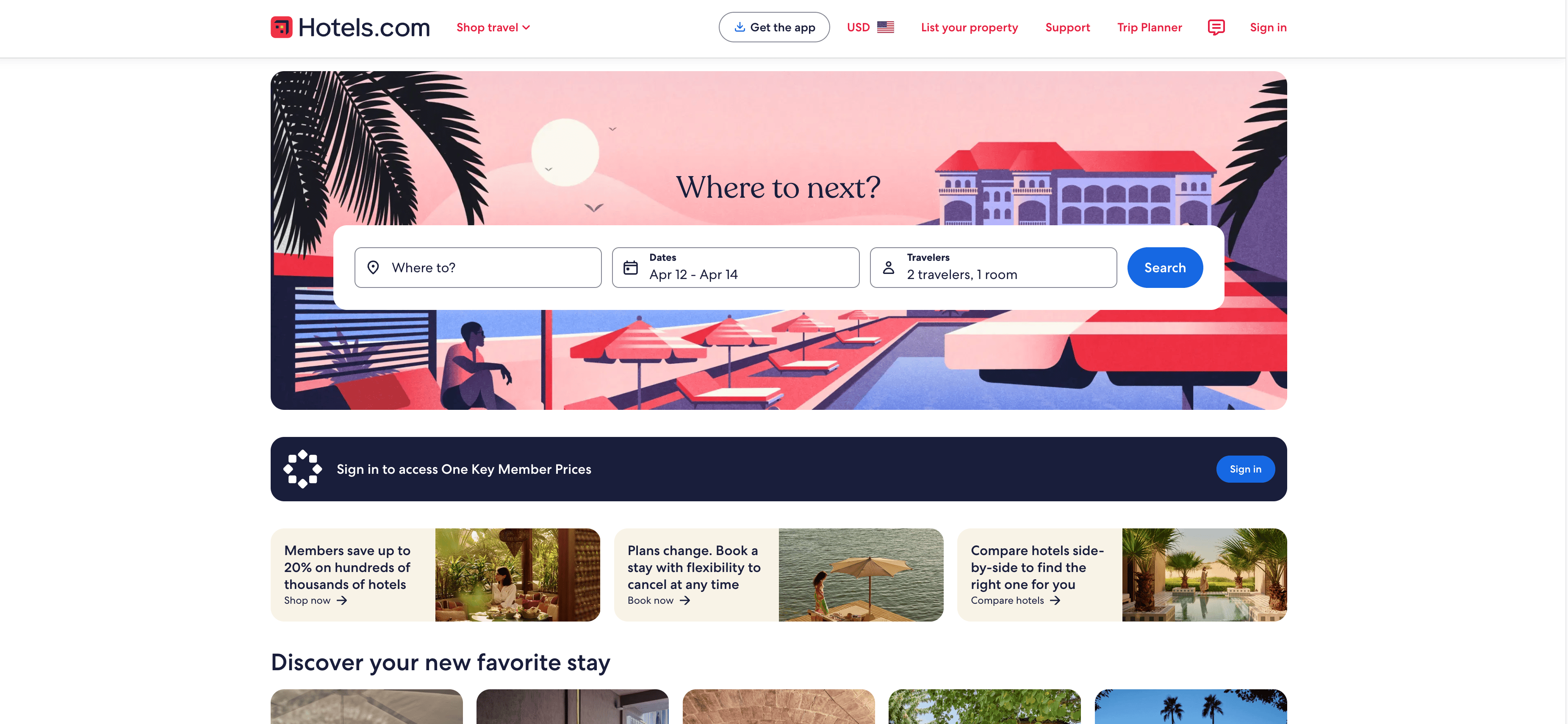 Hotels.com スクリーンショット