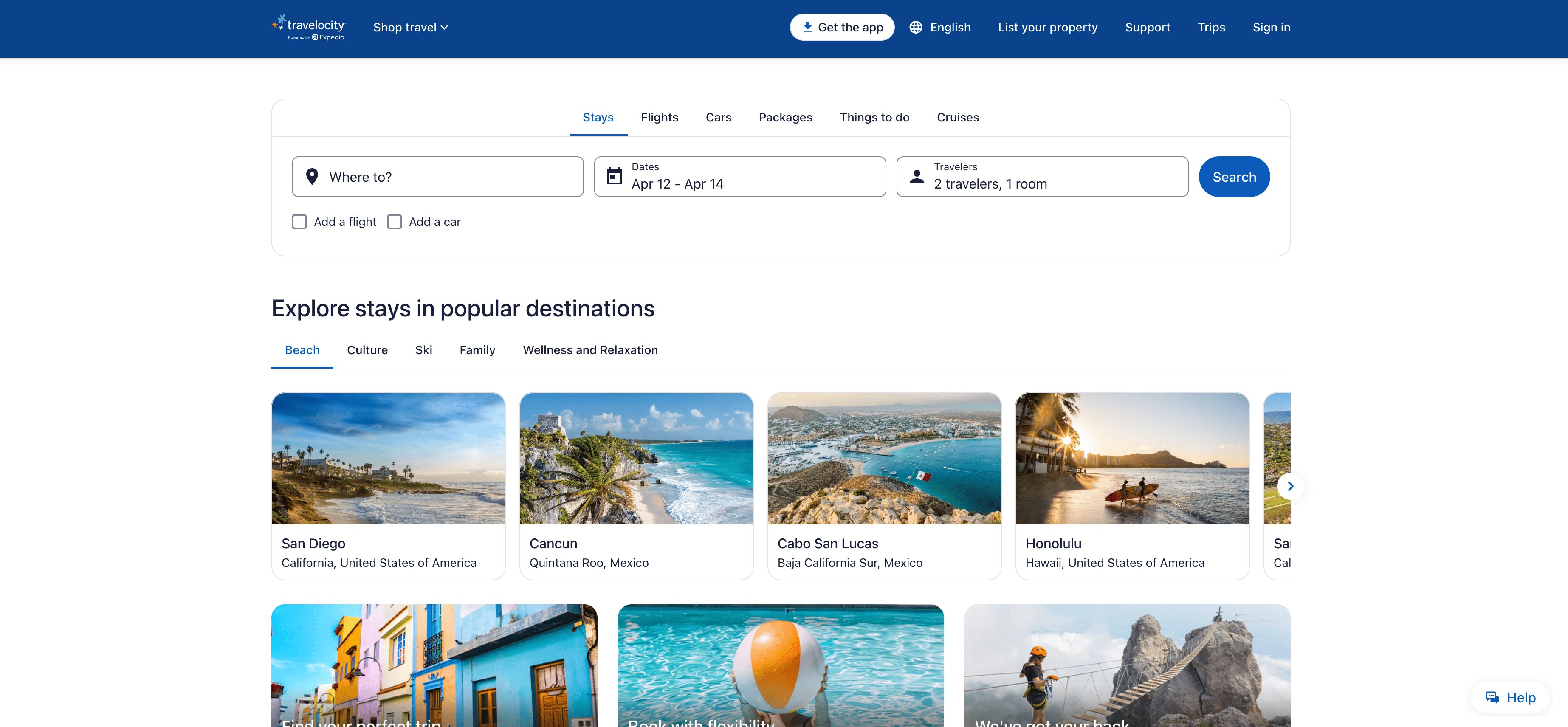 Travelocity Screenshot