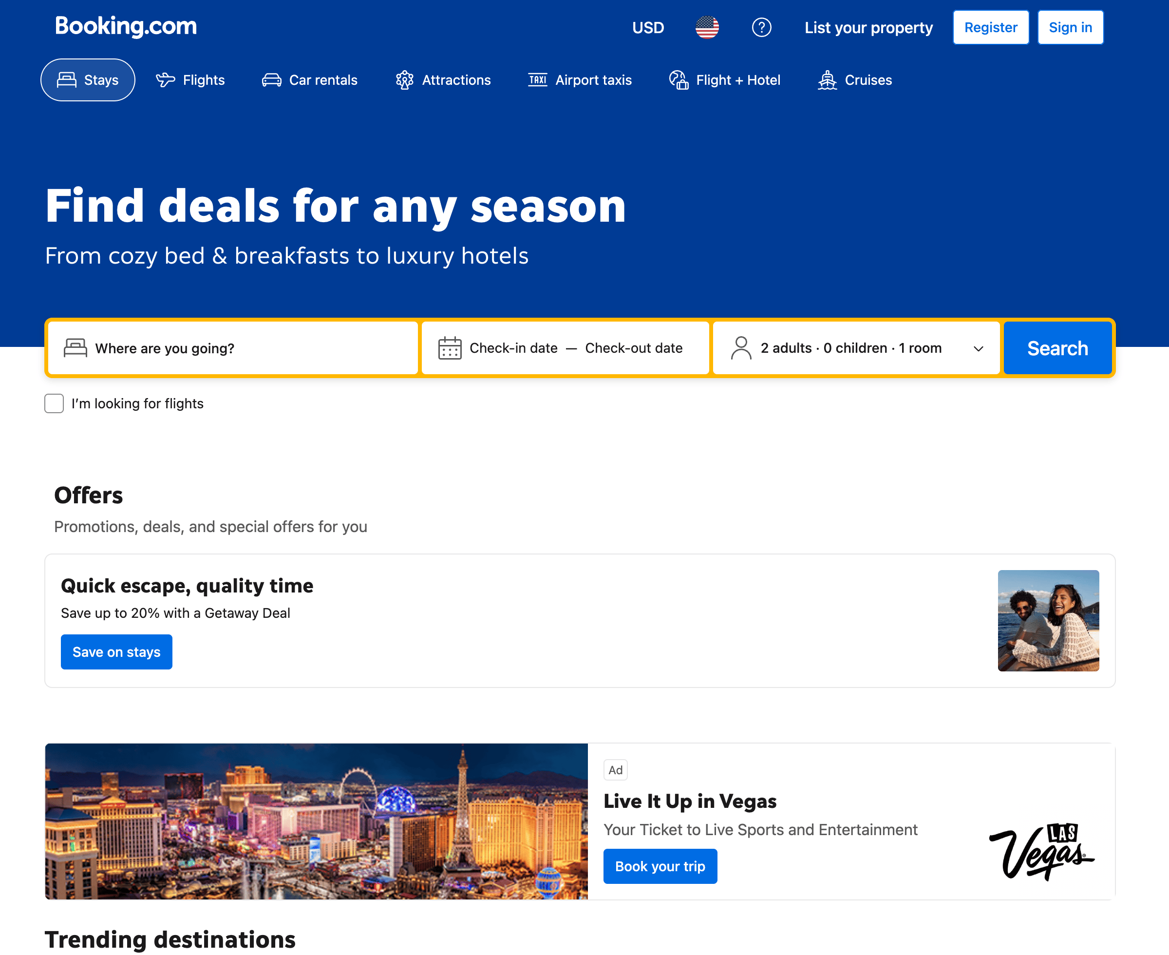 Captura de Tela do Booking.com