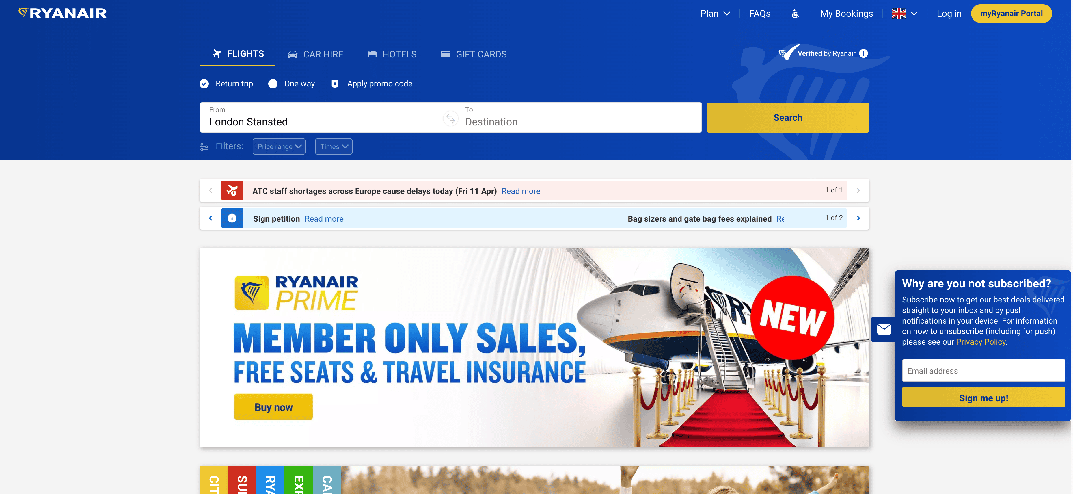Ryanair Screenshot
