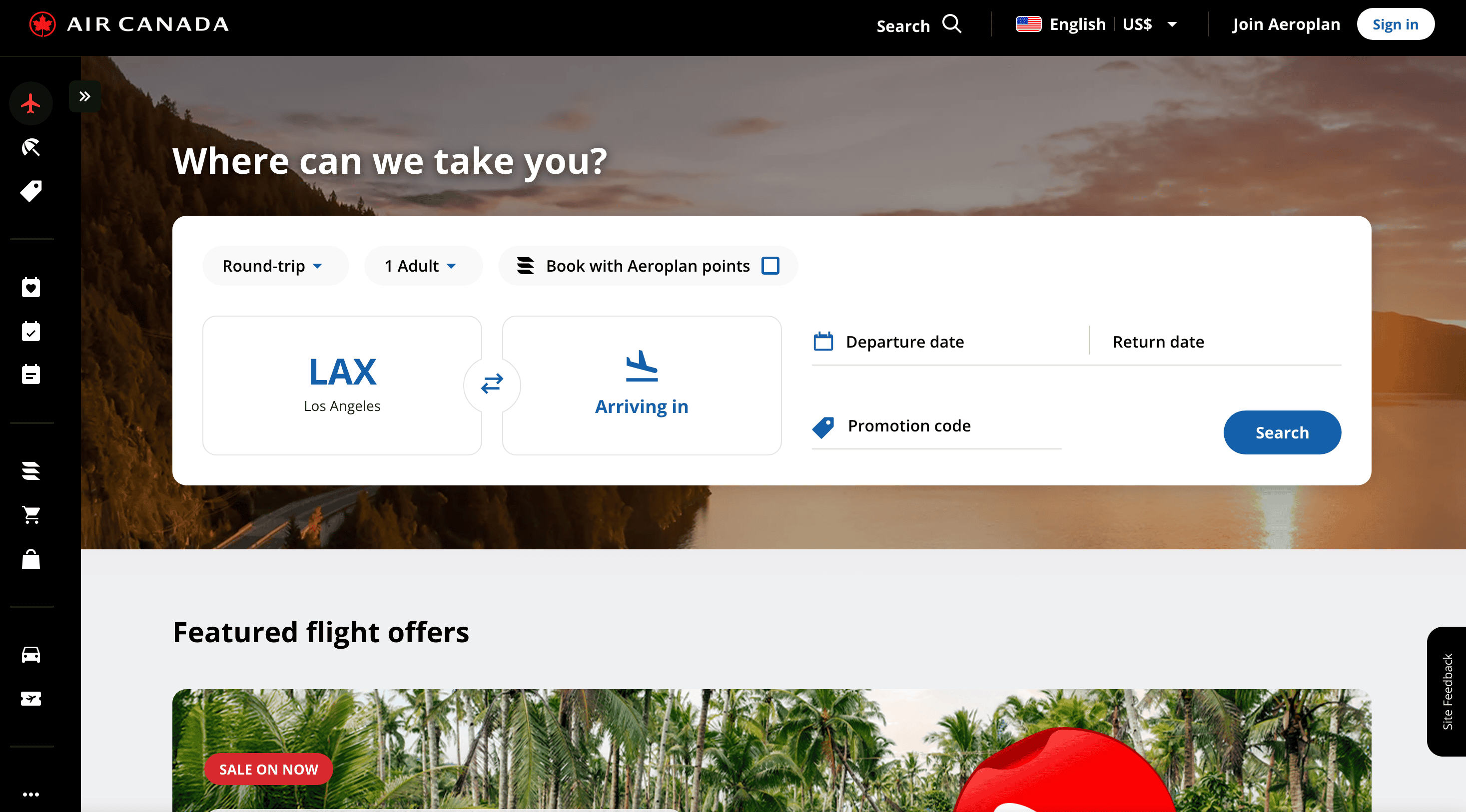 Air Canada 스크린샷