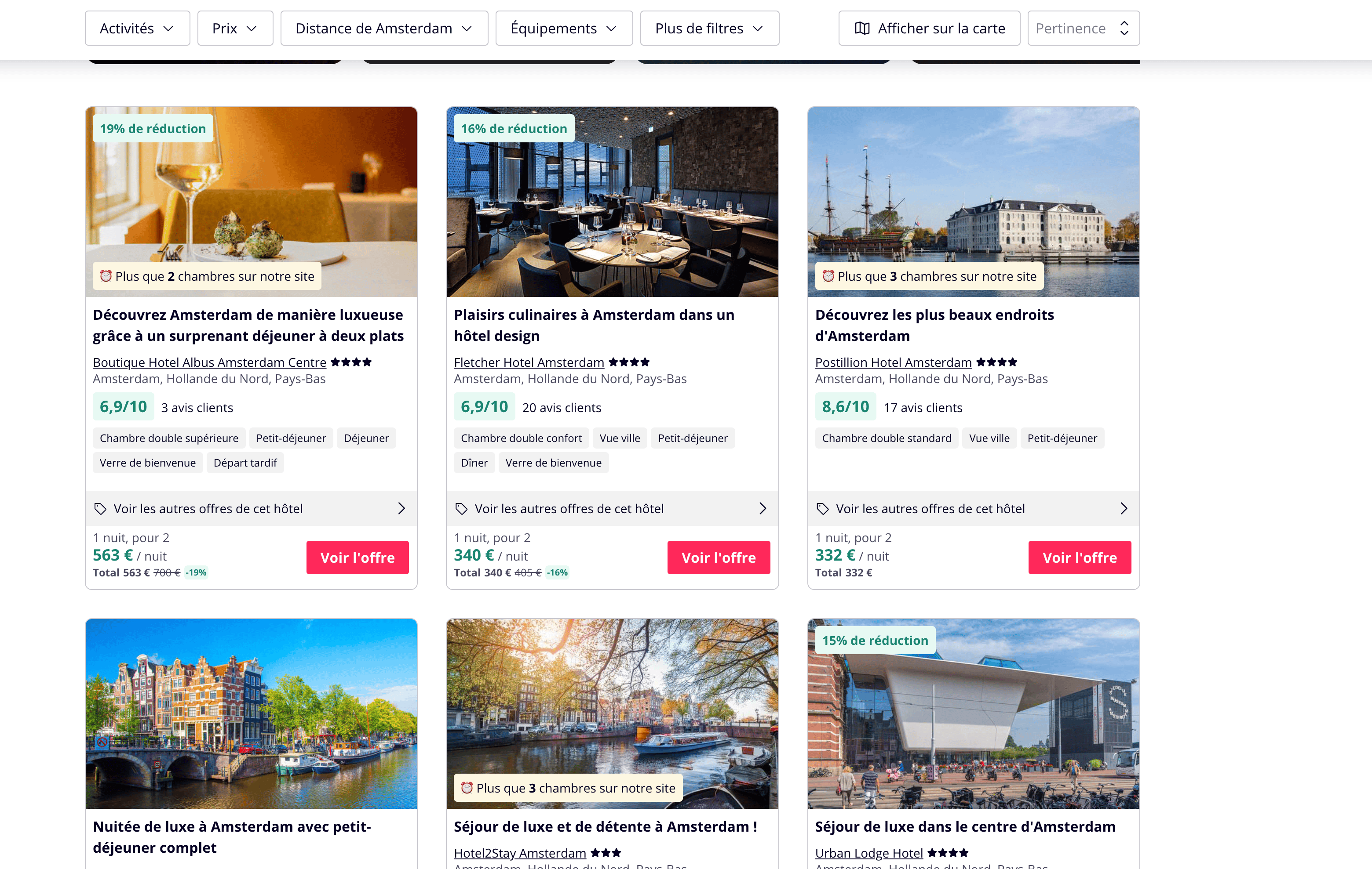 Hotel Listing Screenshot