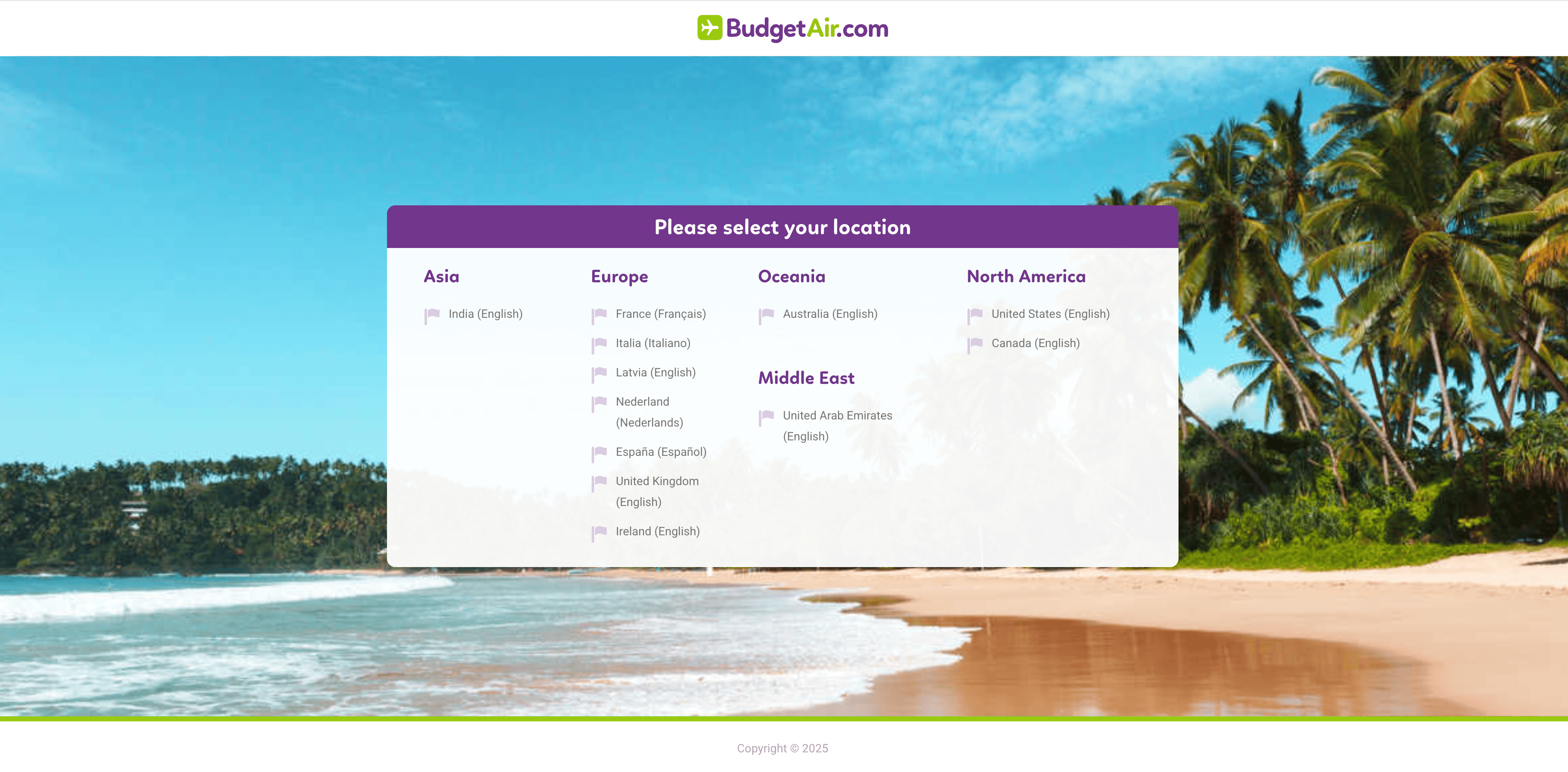 BudgetAir Screenshot