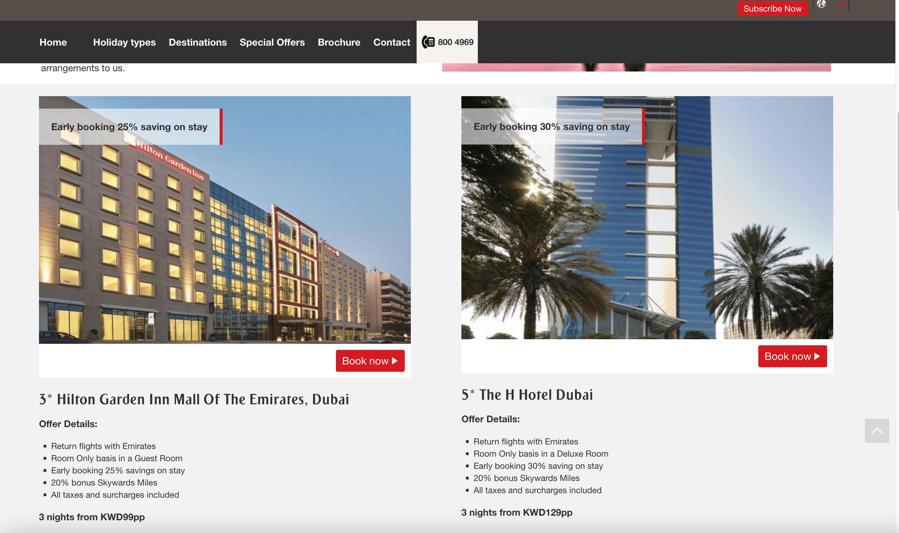 Deals Listing Page Screenshot