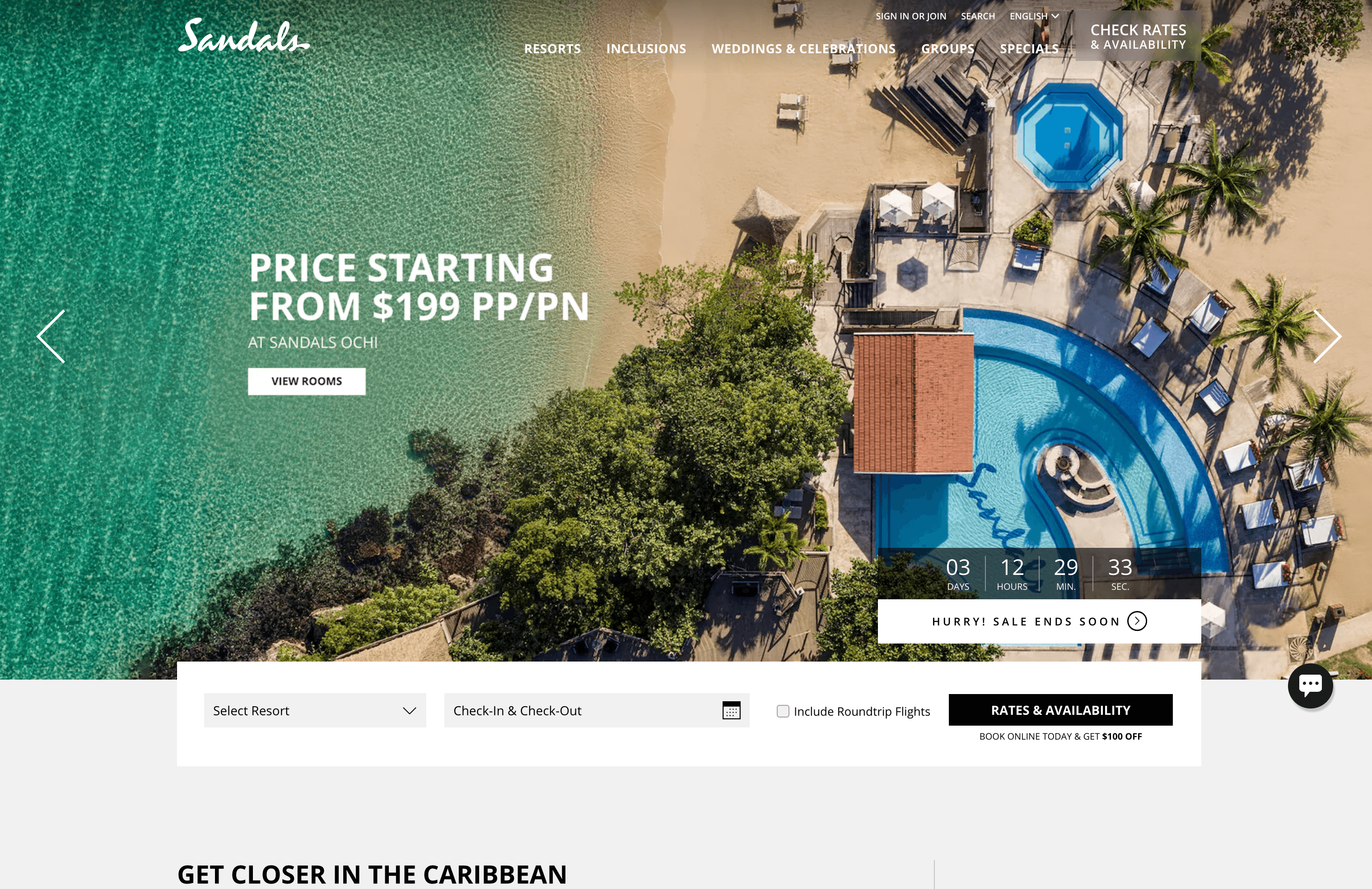 Sandals Resorts Homepage