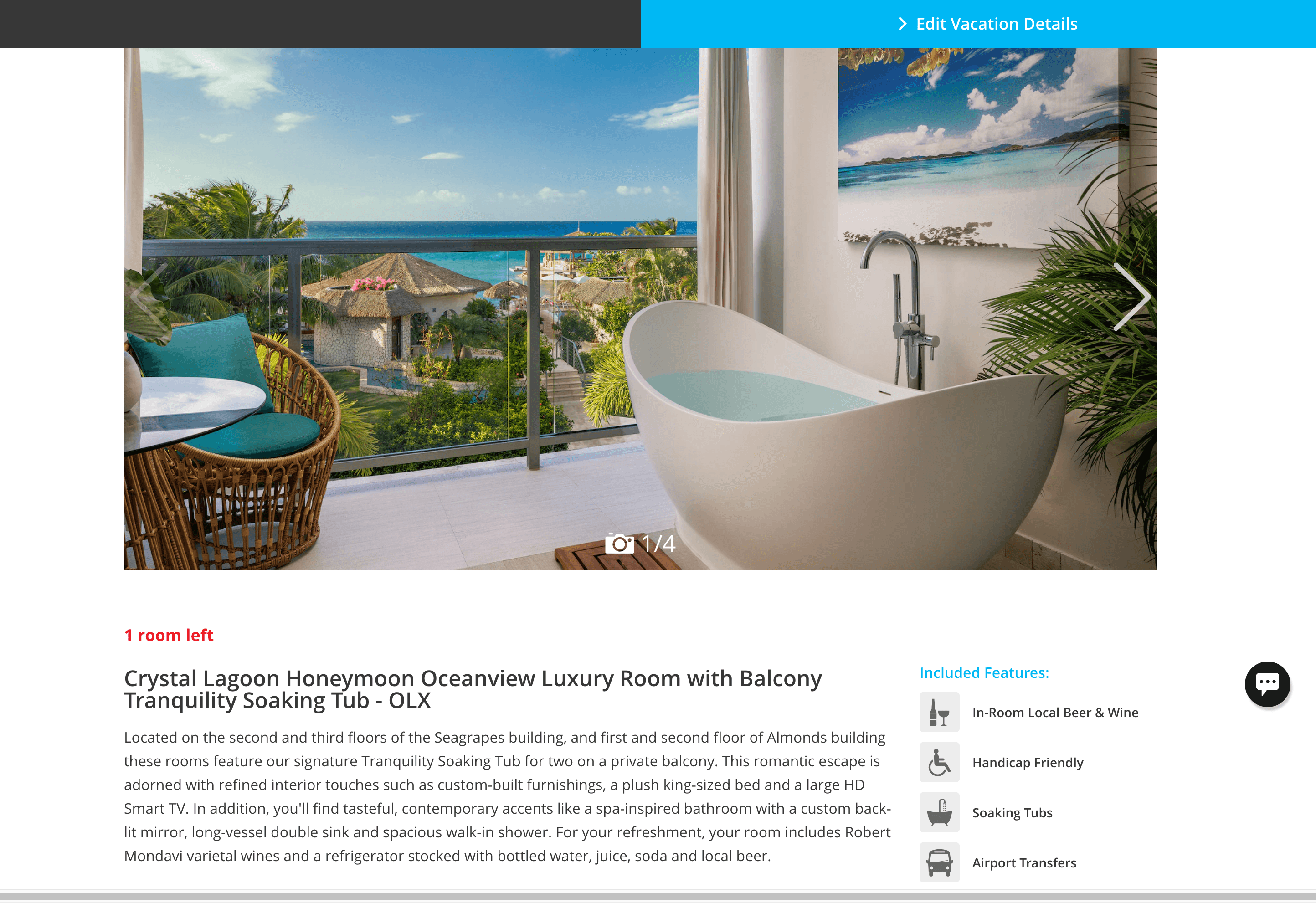 Sandals Resorts Hotel Details Page