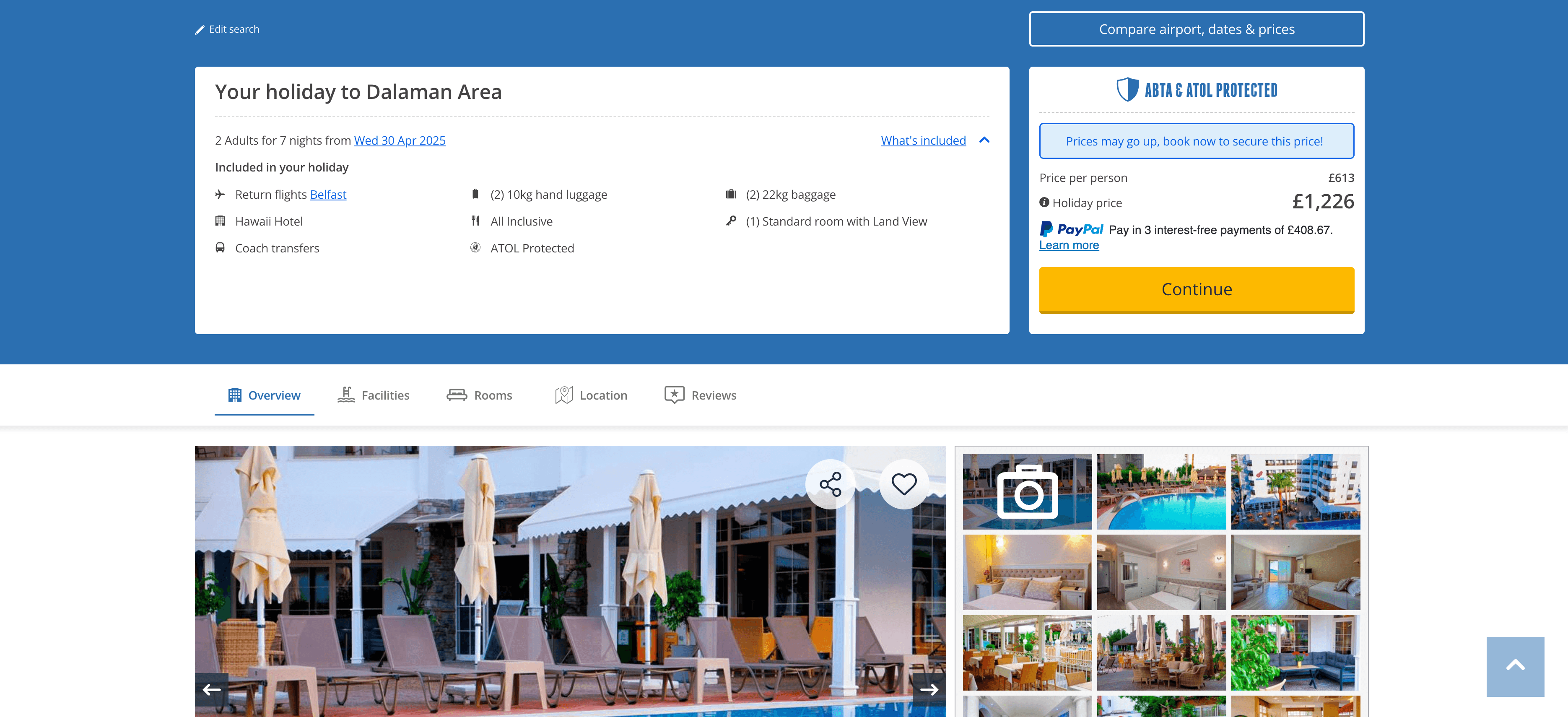 Jet2holidays Hotel Details Screenshot