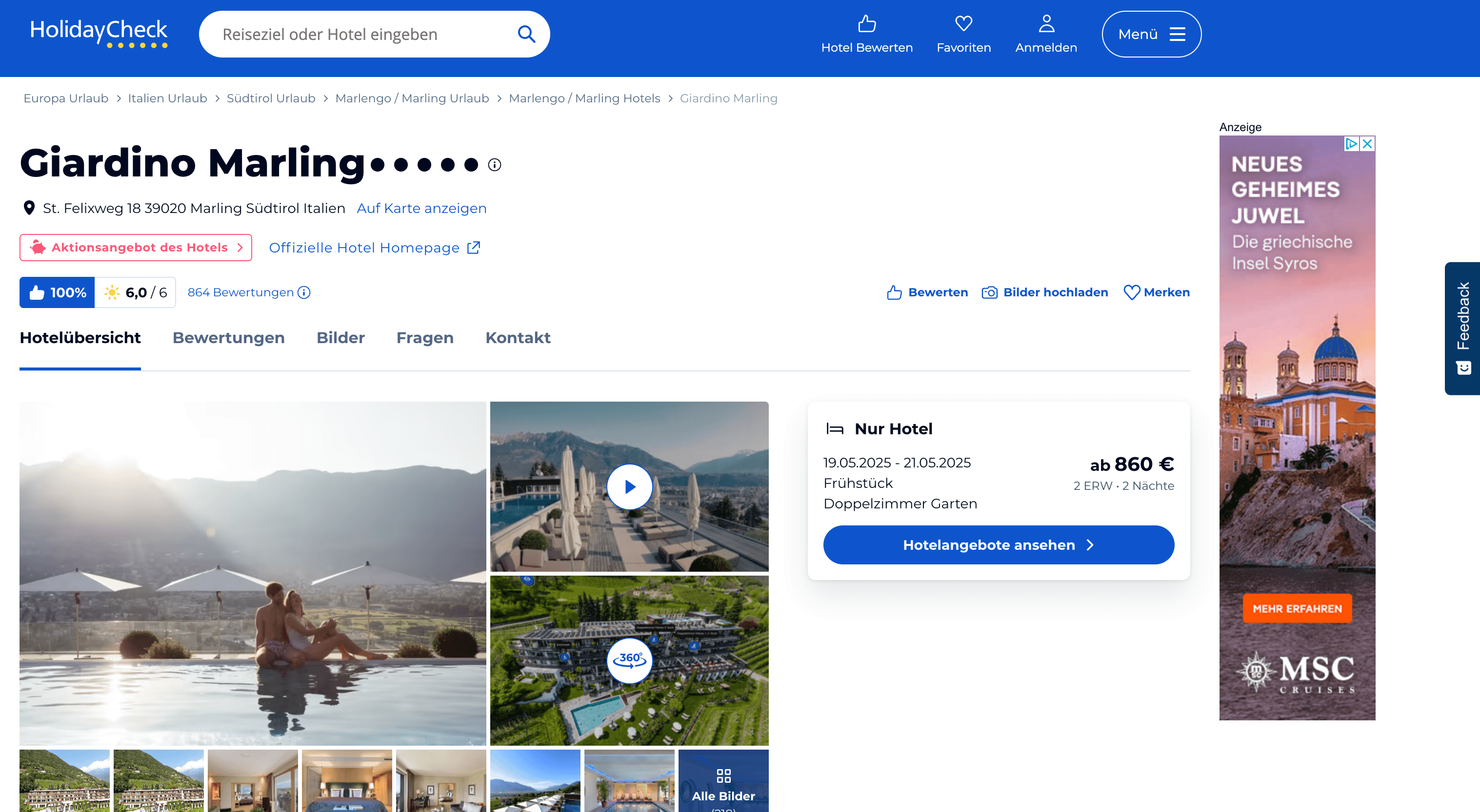 HolidayCheck Hotel Details