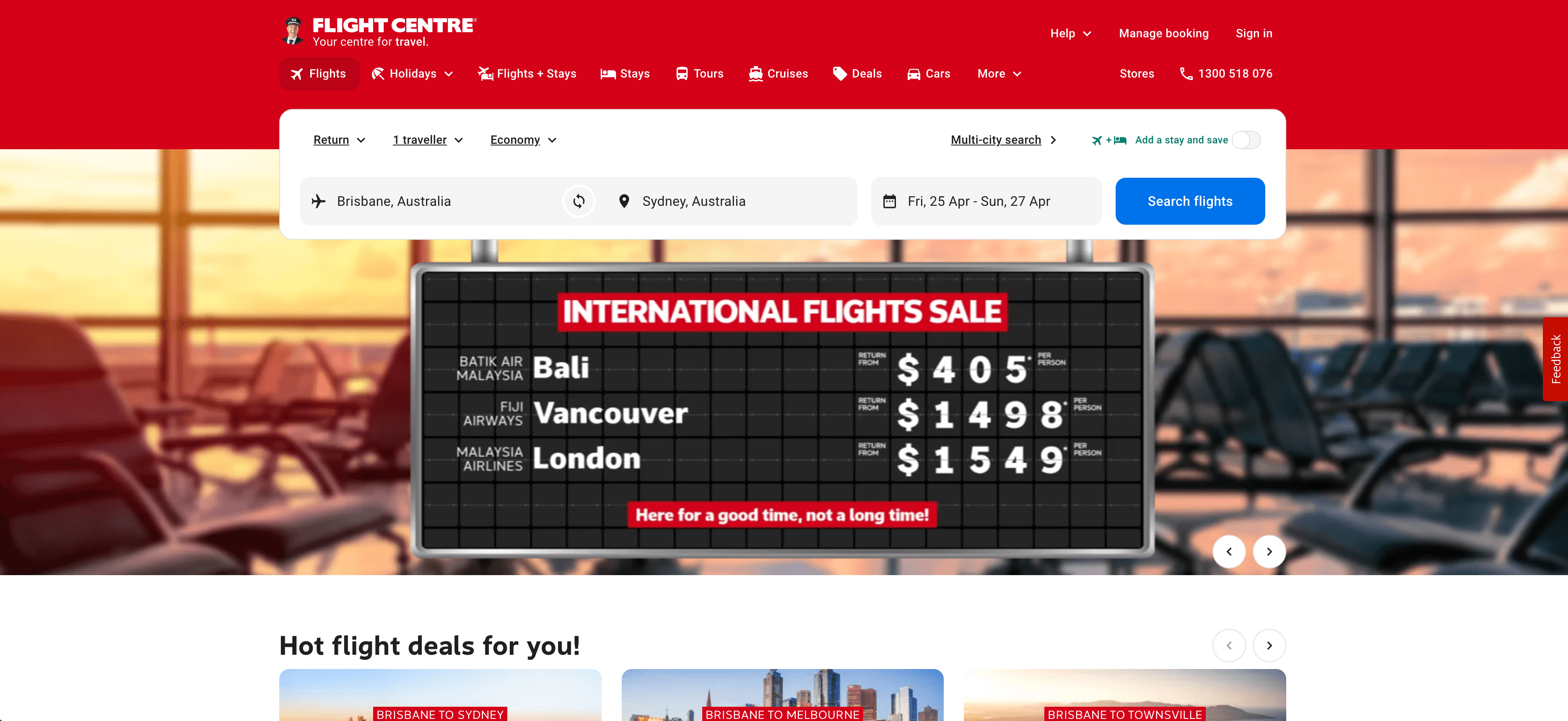 Escape Travel Homepage
