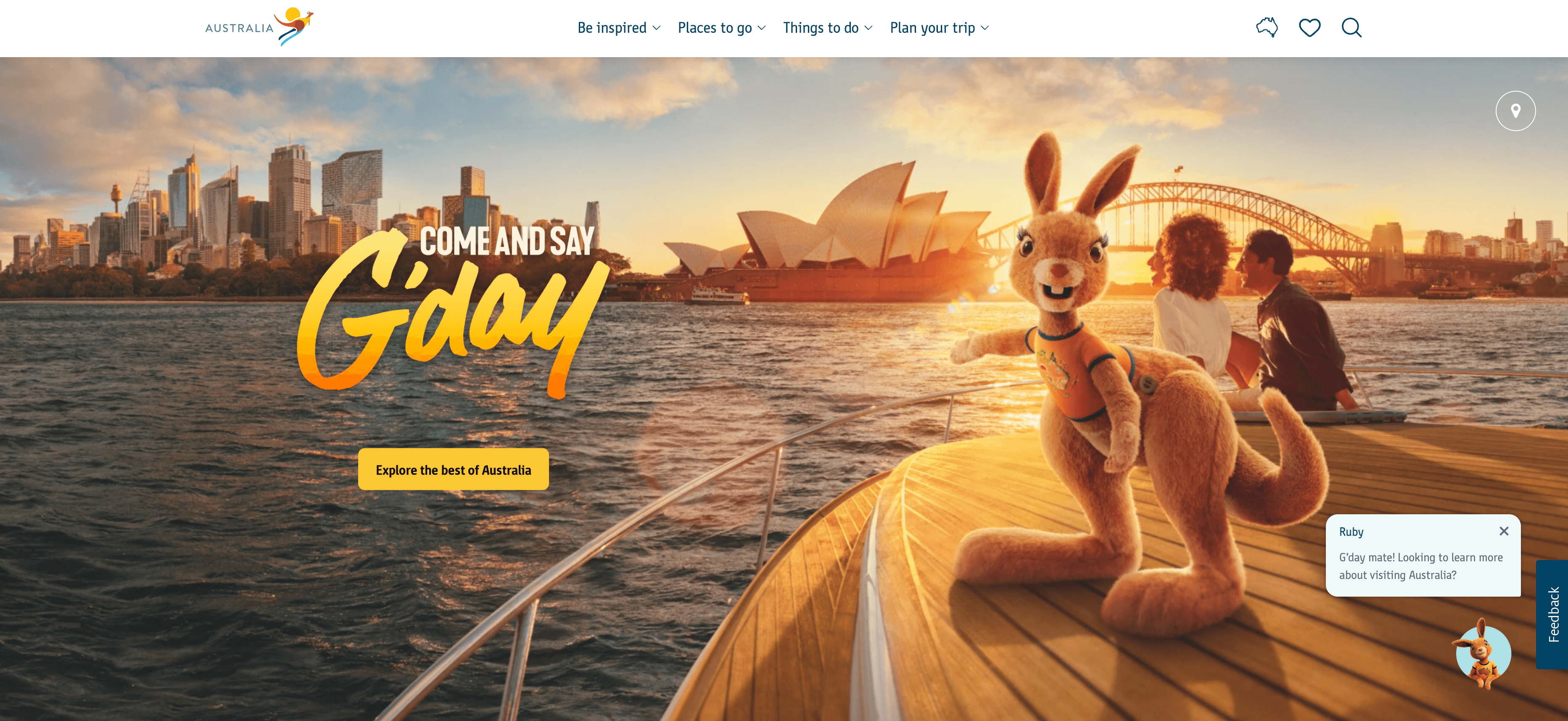 Australia.com Homepage Screenshot