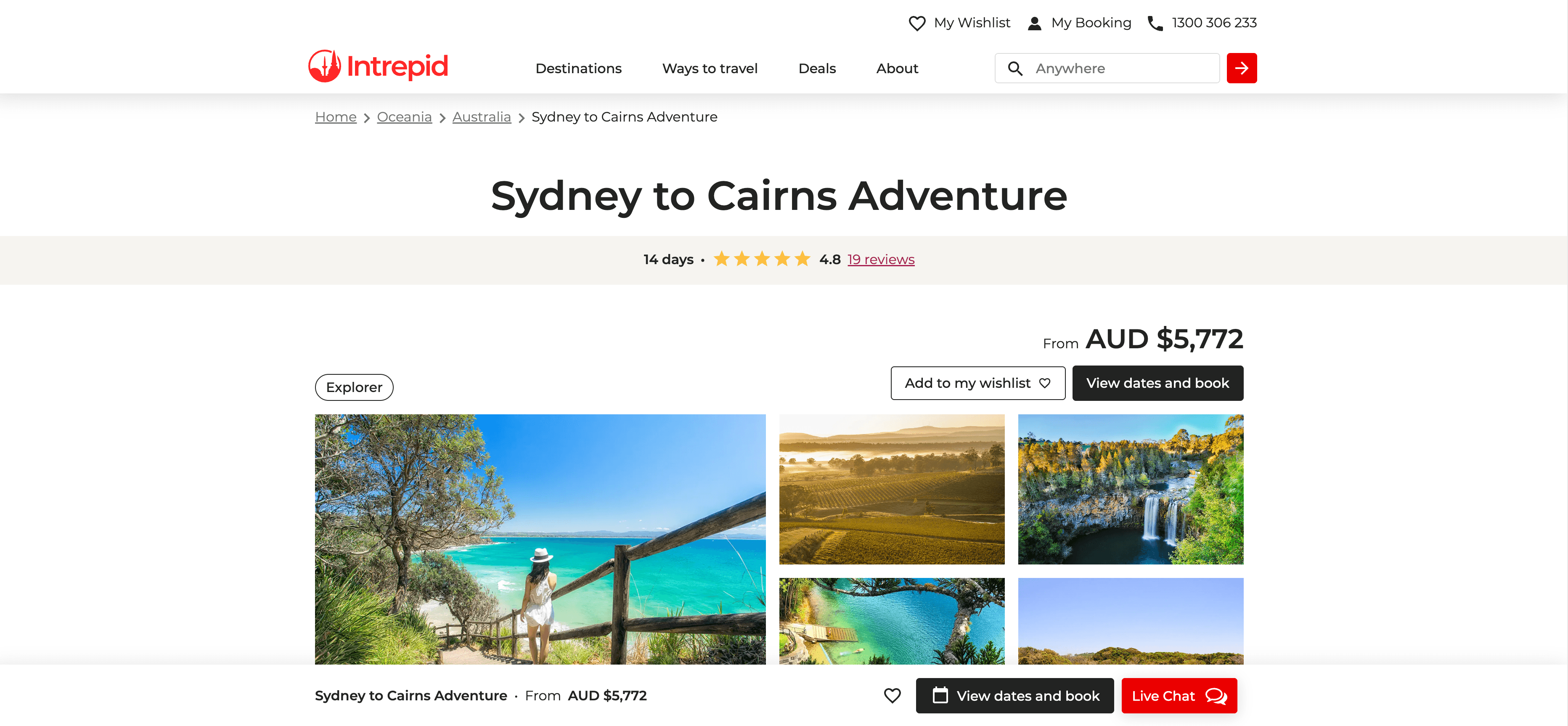 Intrepid Travel Tour Details Page