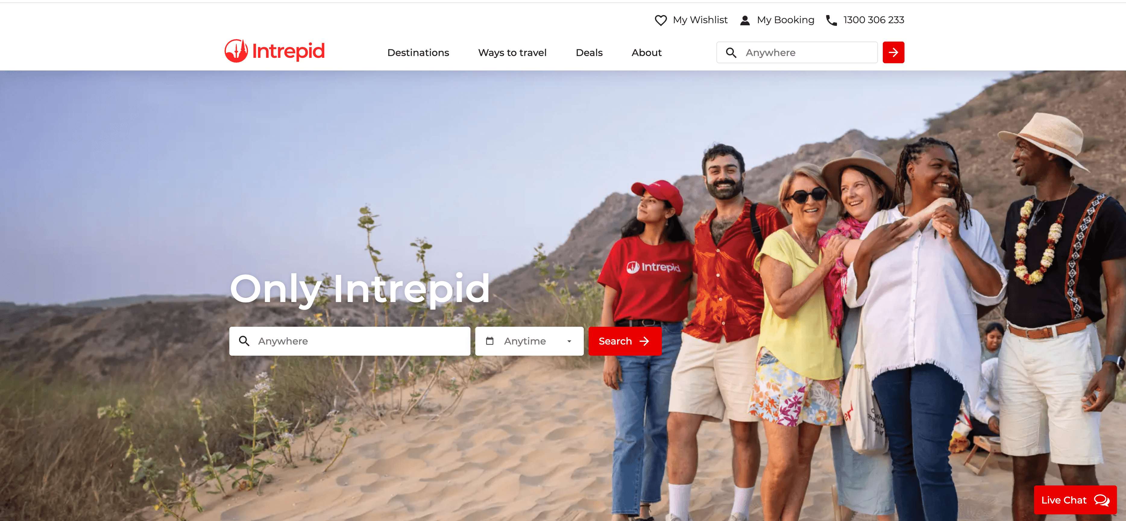 Intrepid Travel Australia Homepage