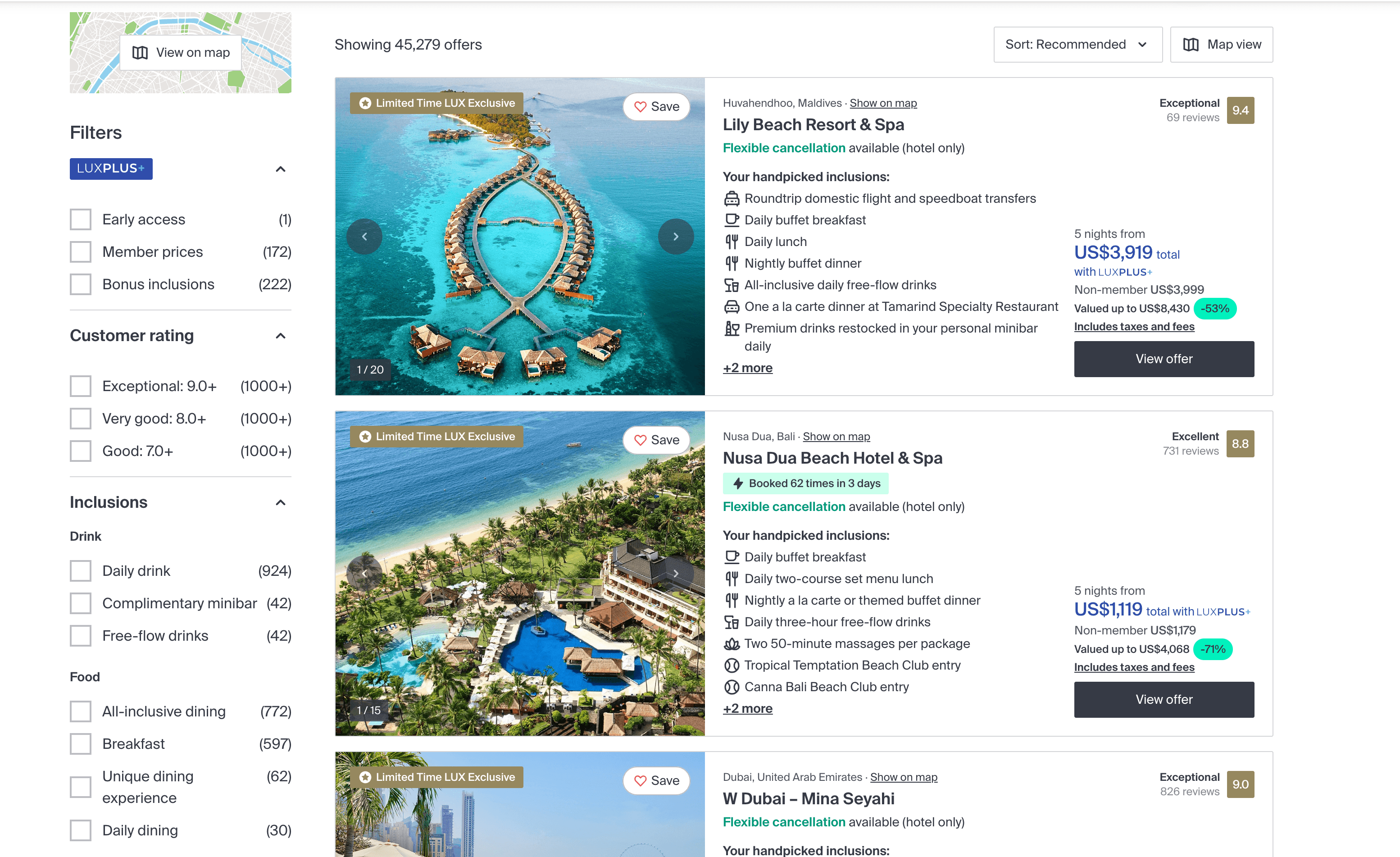 Deal Listing Page