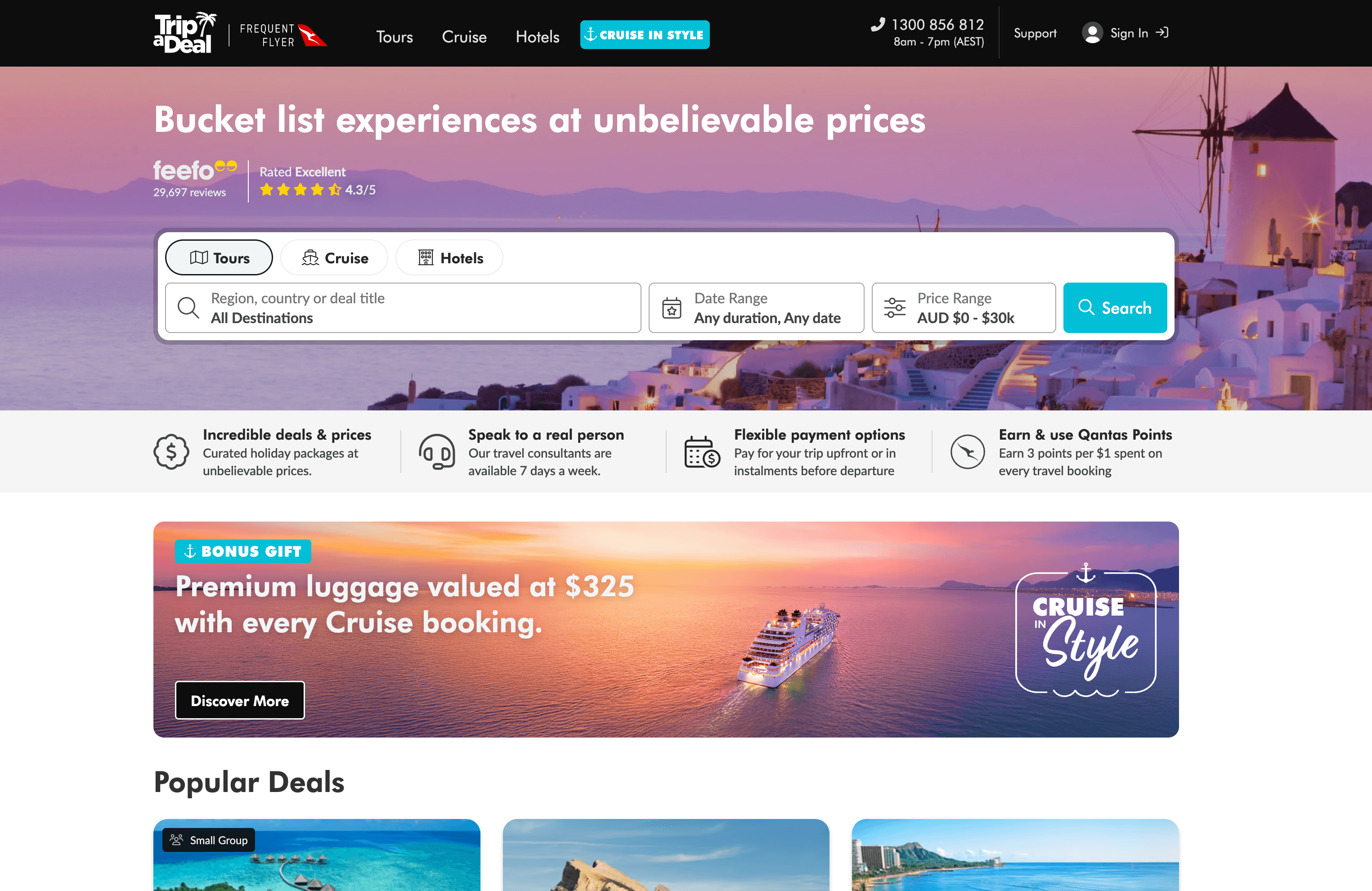 TripADeal Website Screenshot