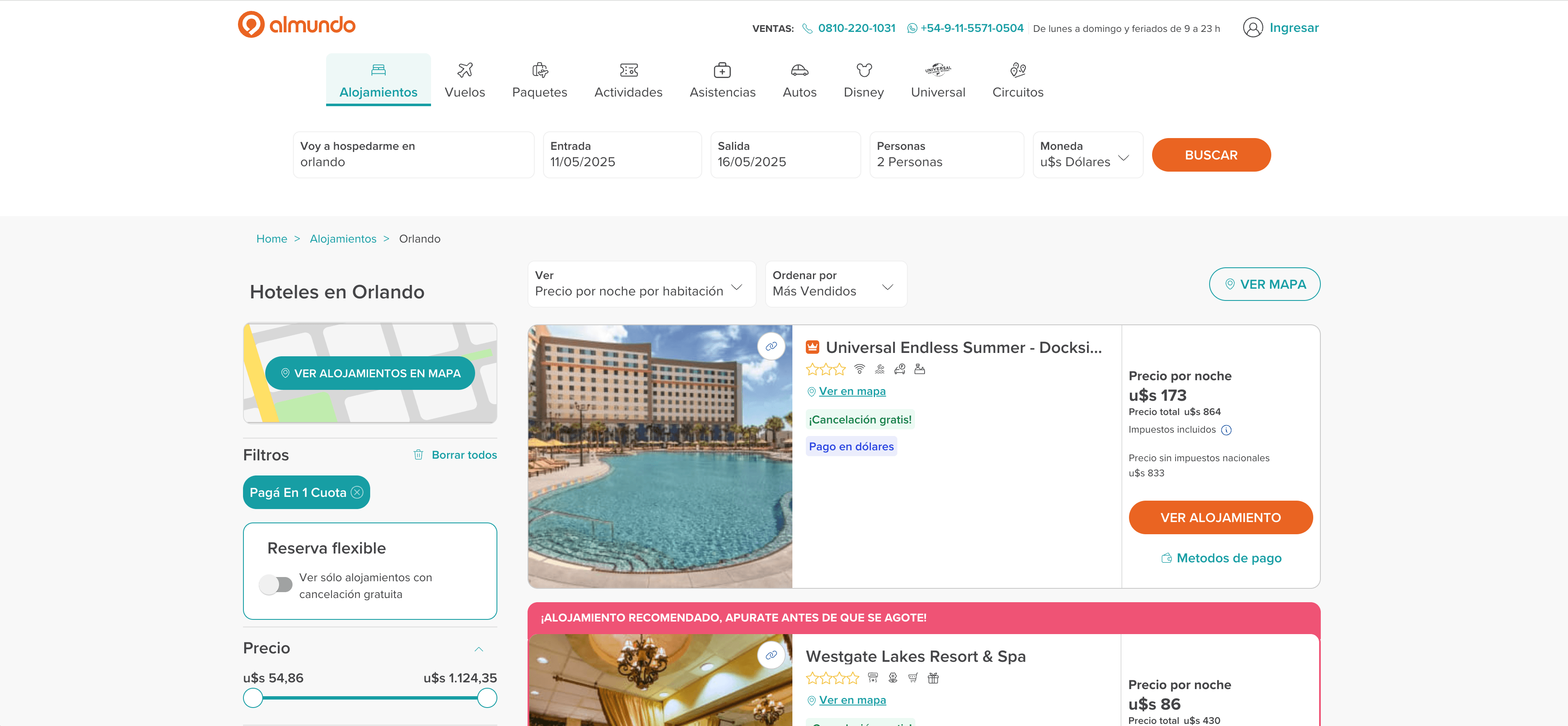 Avantrip Hotel Search Screenshot