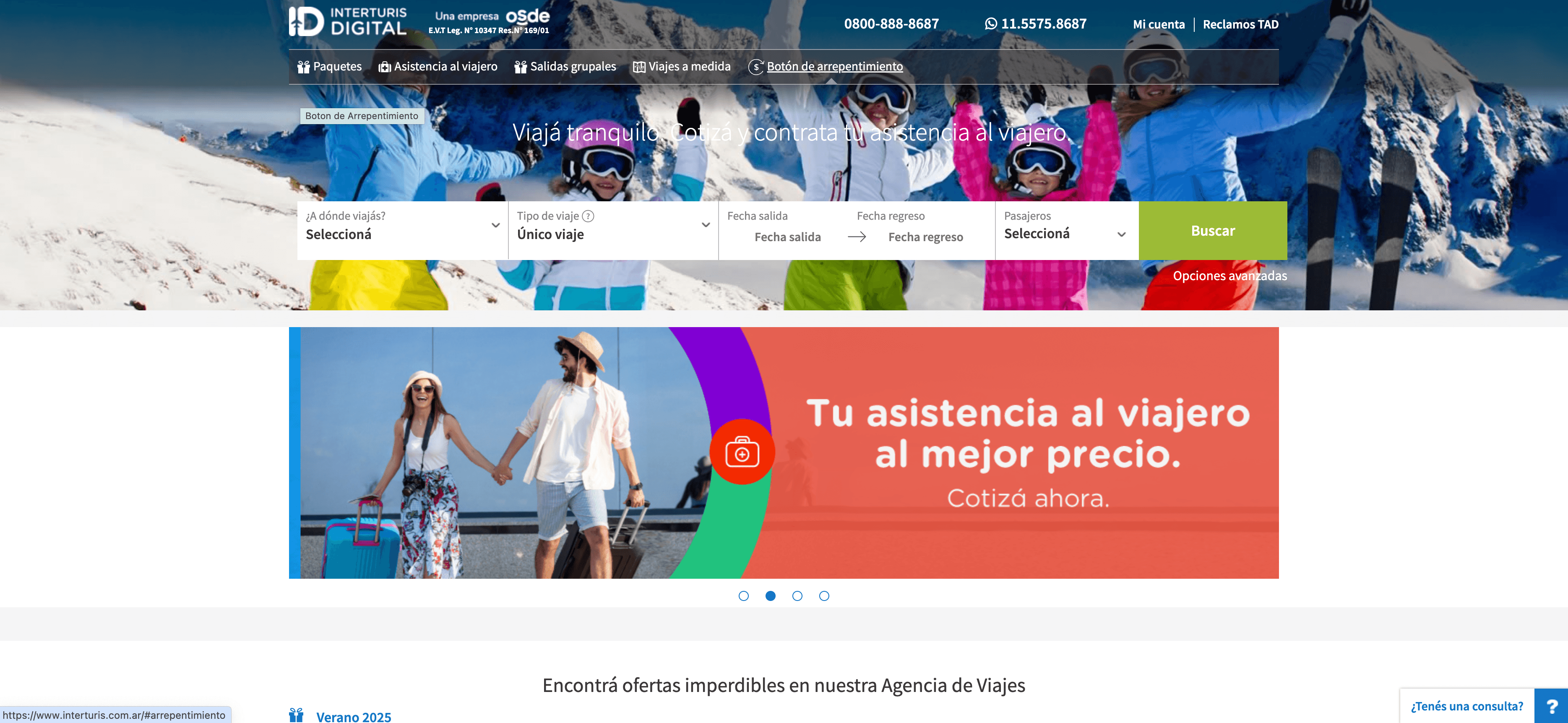 Interturis Homepage Screenshot