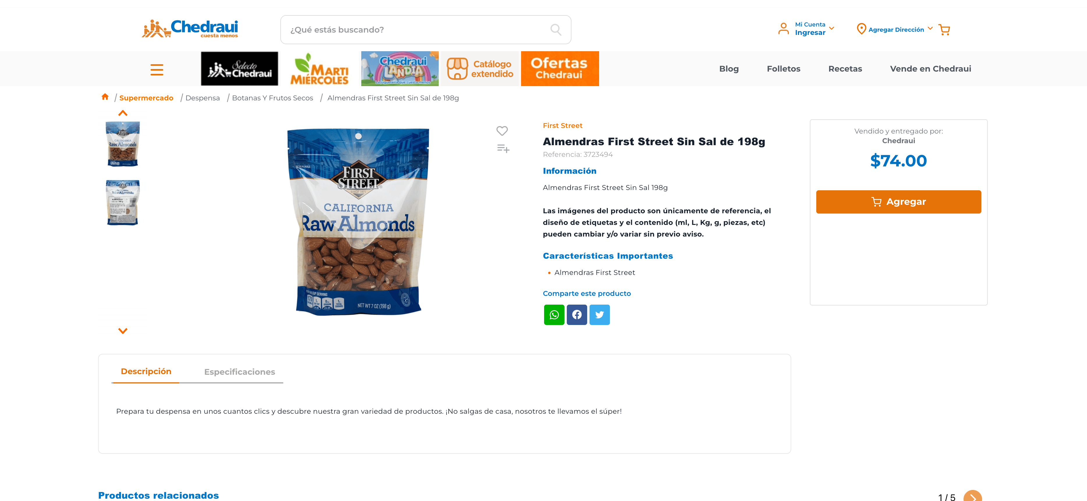 Chedraui Product Details Screenshot