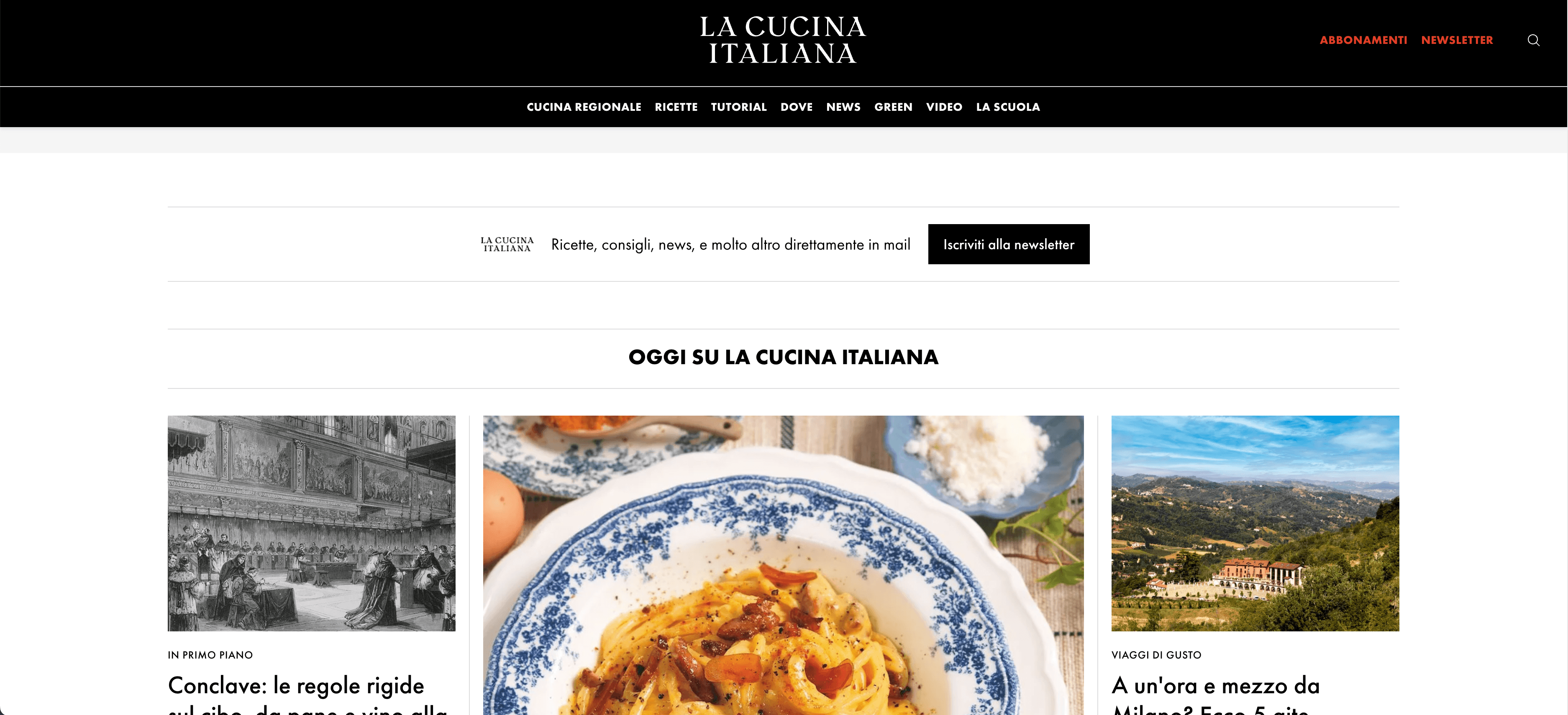 La Cucina Italiana Homepage