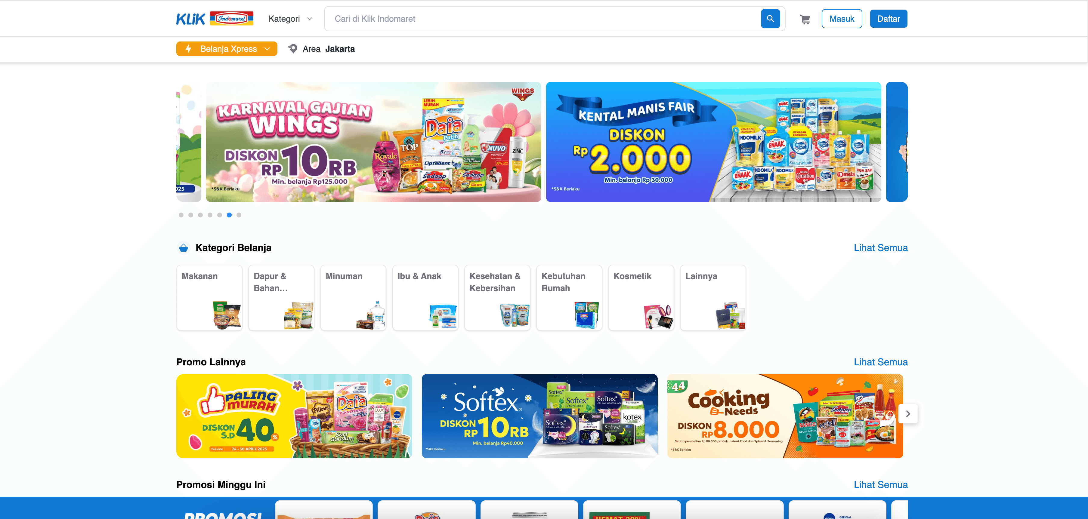 Klik Indomaret Homepage