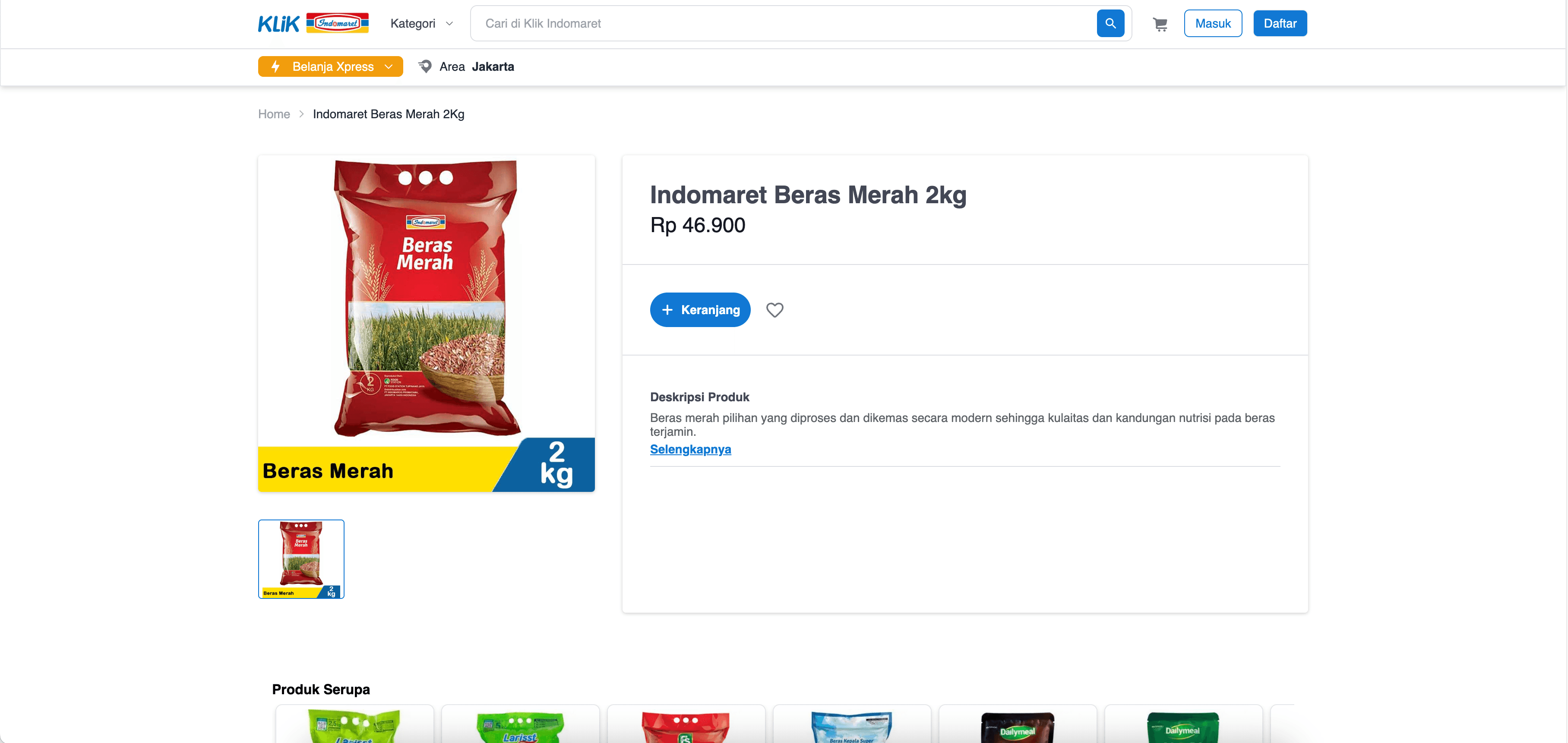 Klik Indomaret Product Details Screenshot