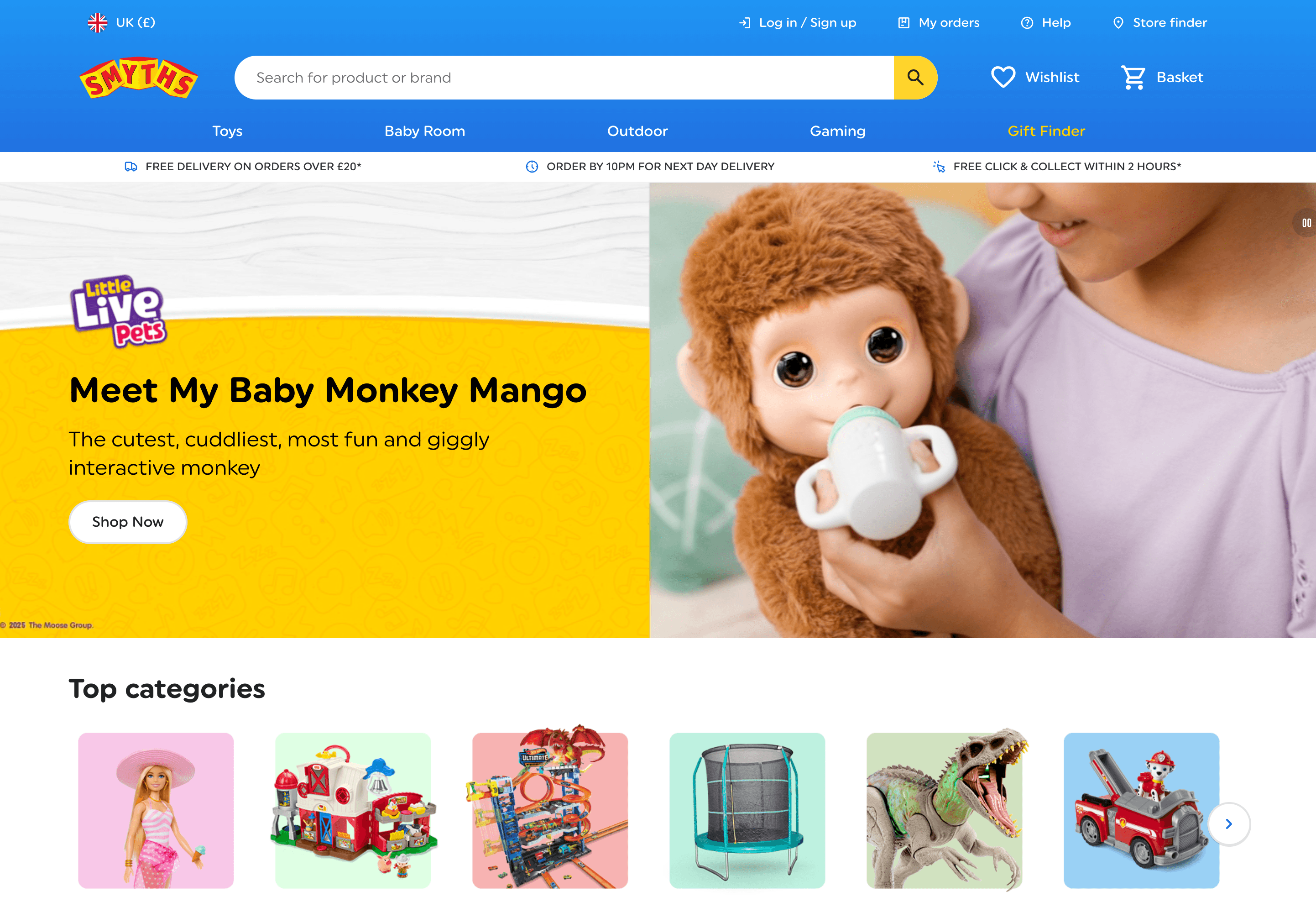 Smyths Toys Homepage