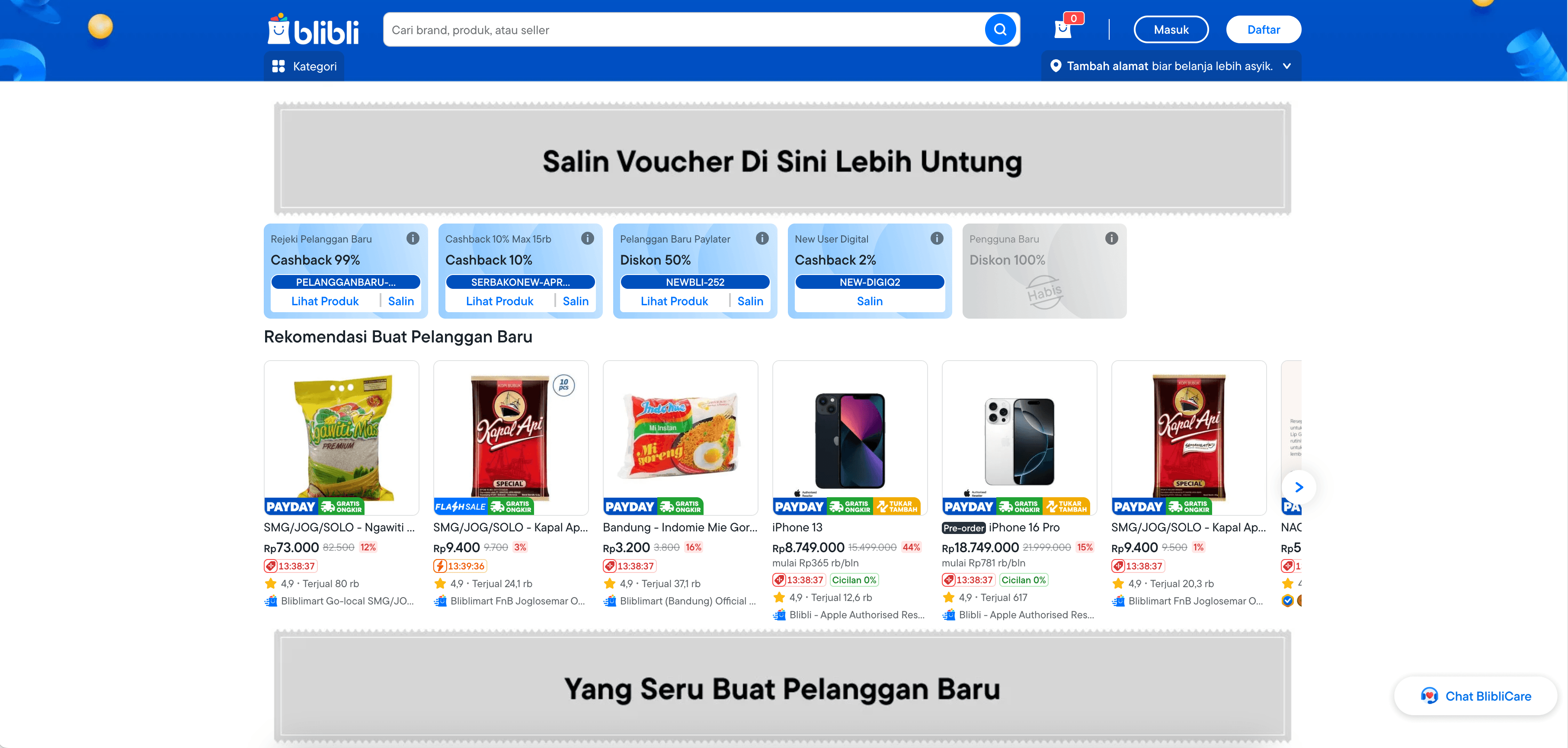 Blibli Product Listing Screenshot