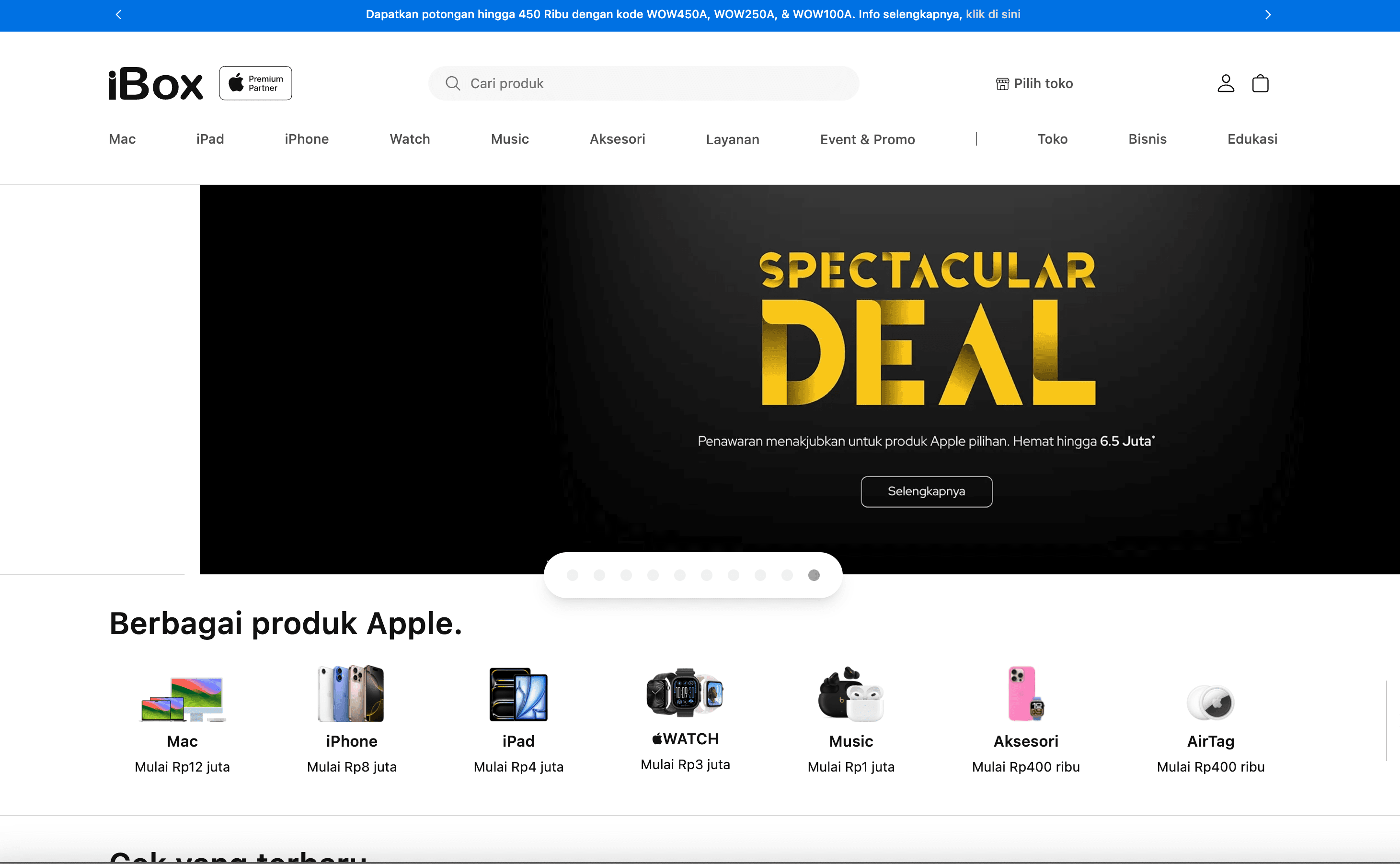iBox Homepage Screenshot