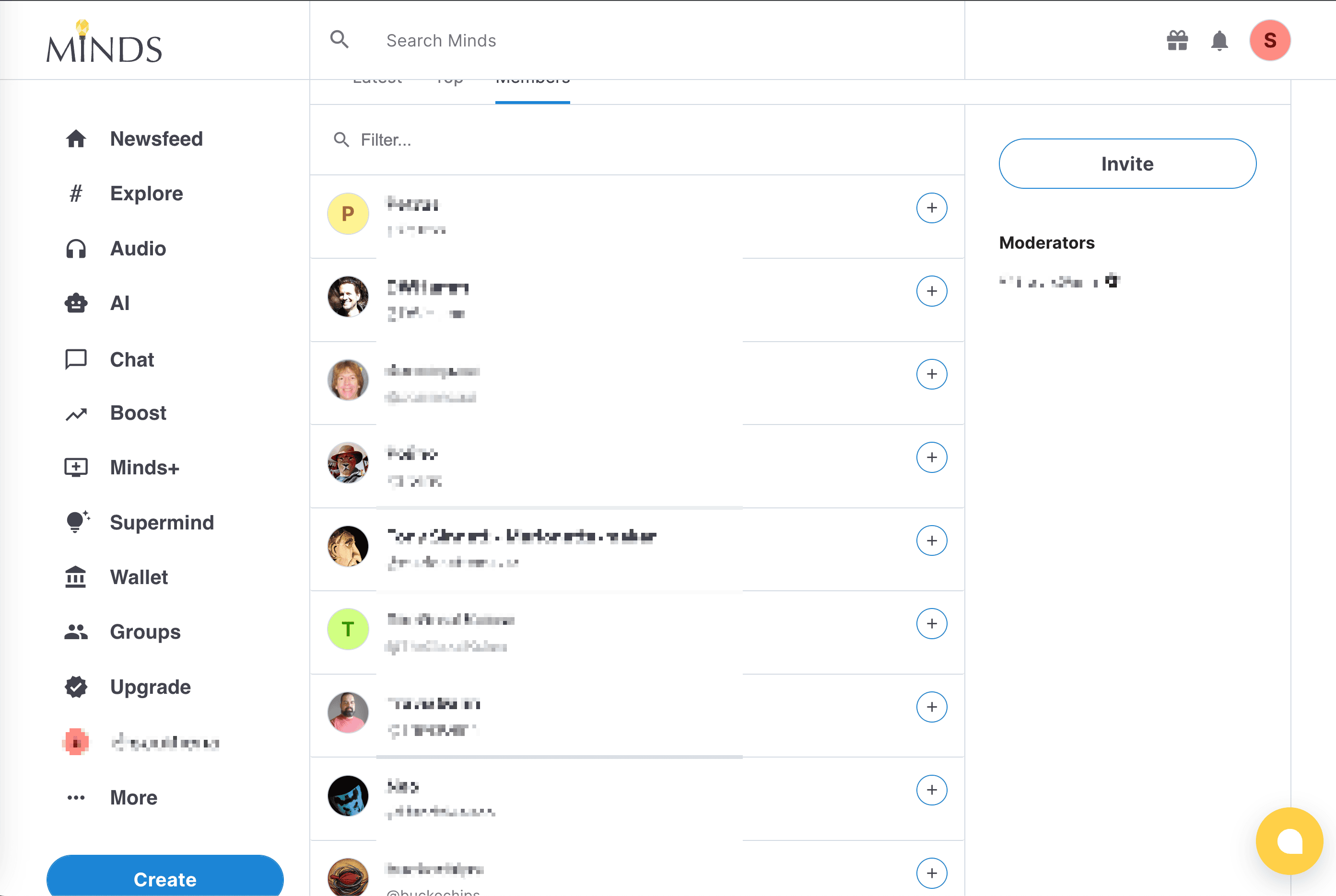 Captura de pantalla de Miembros de Grupos