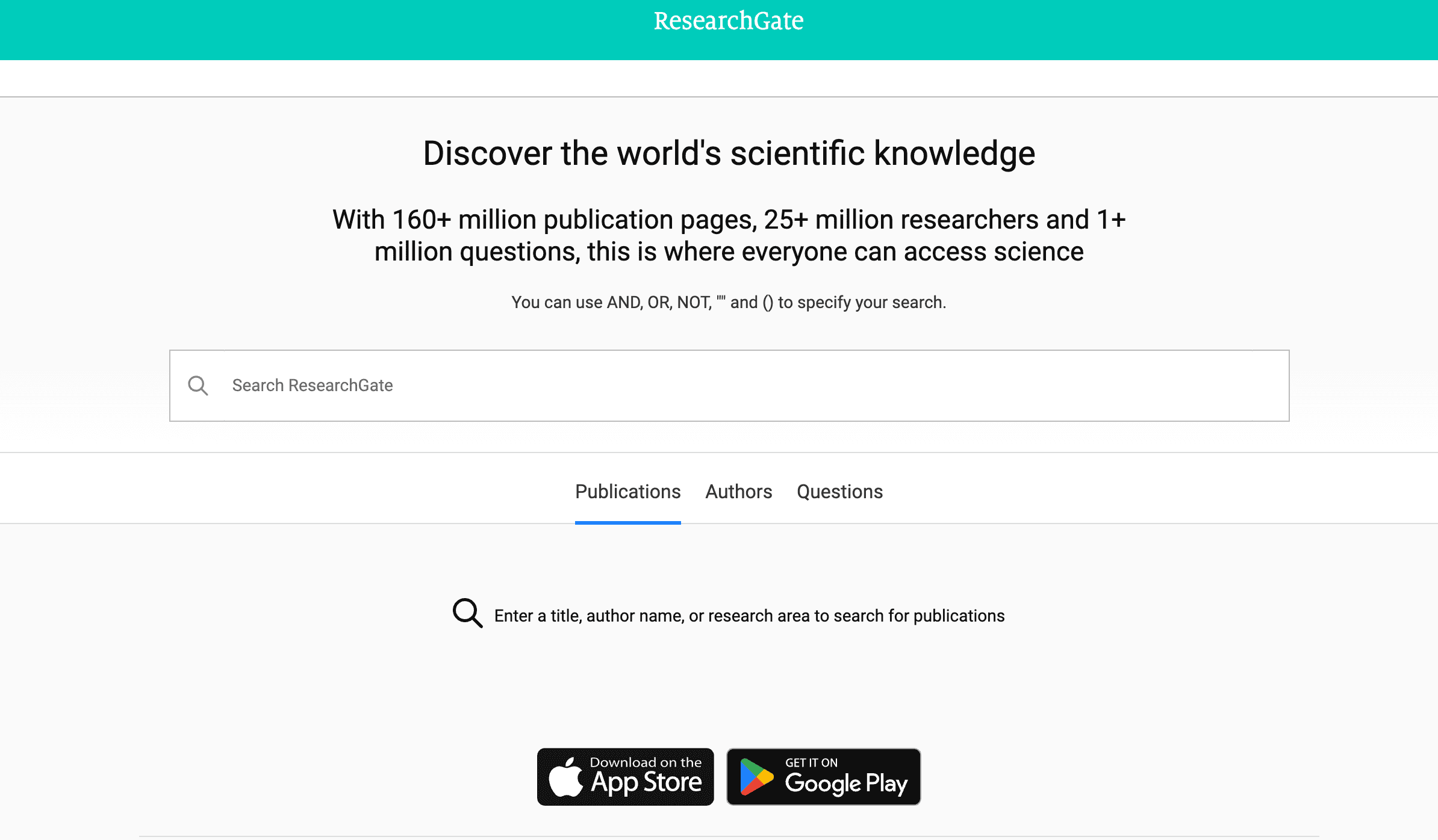 ResearchGate Screenshot
