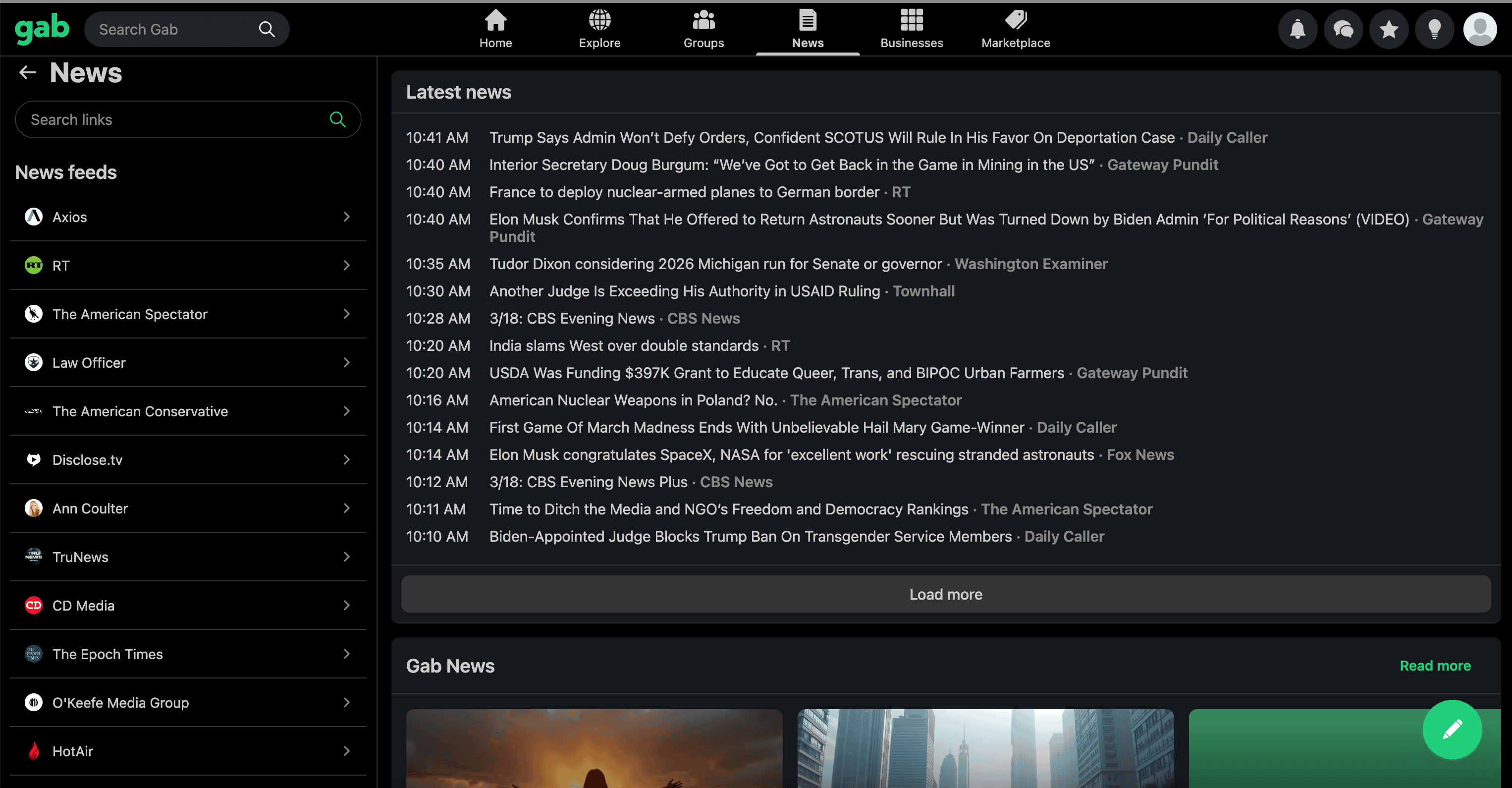 News List Screenshot