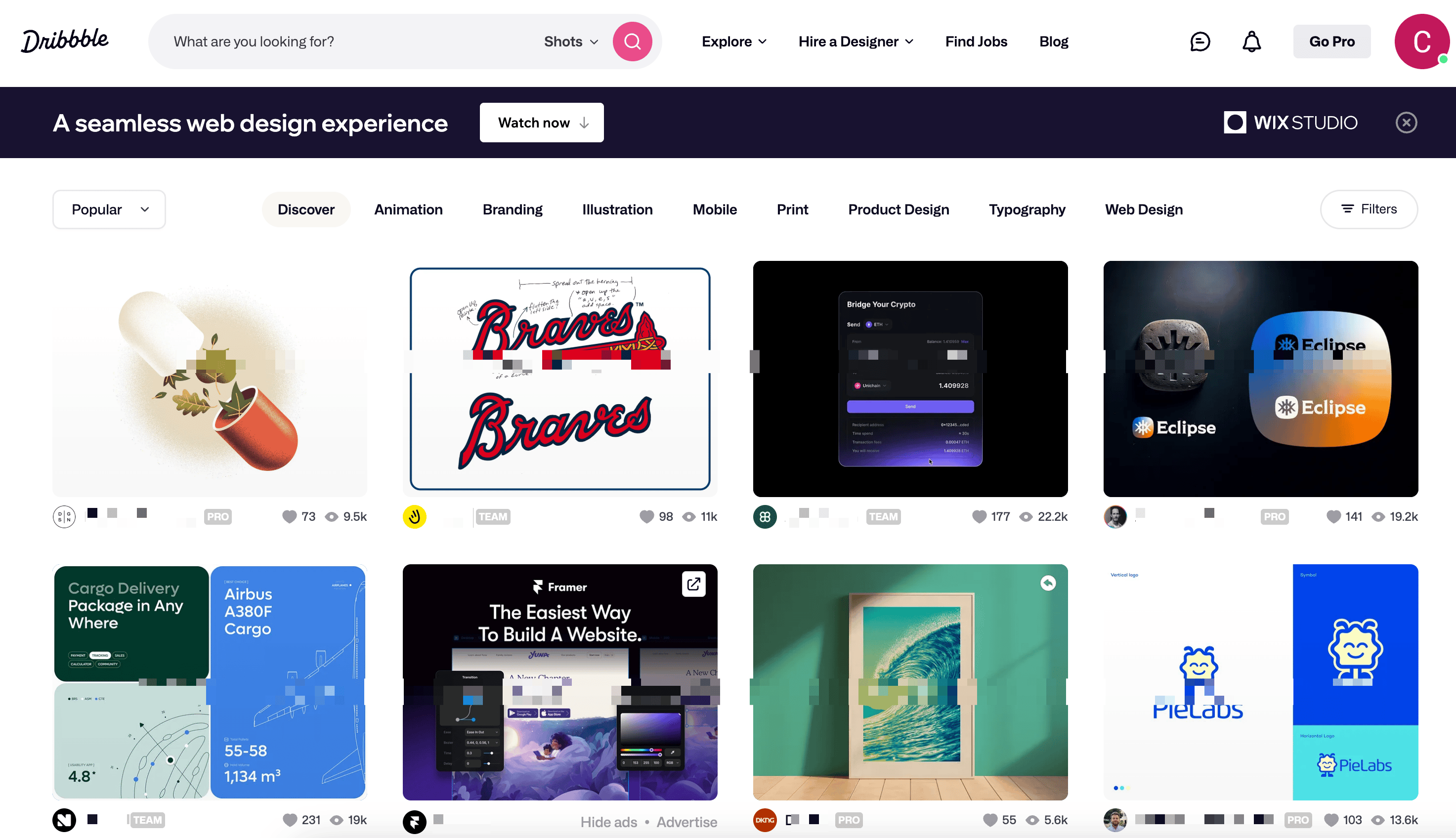 Dribbble 截图