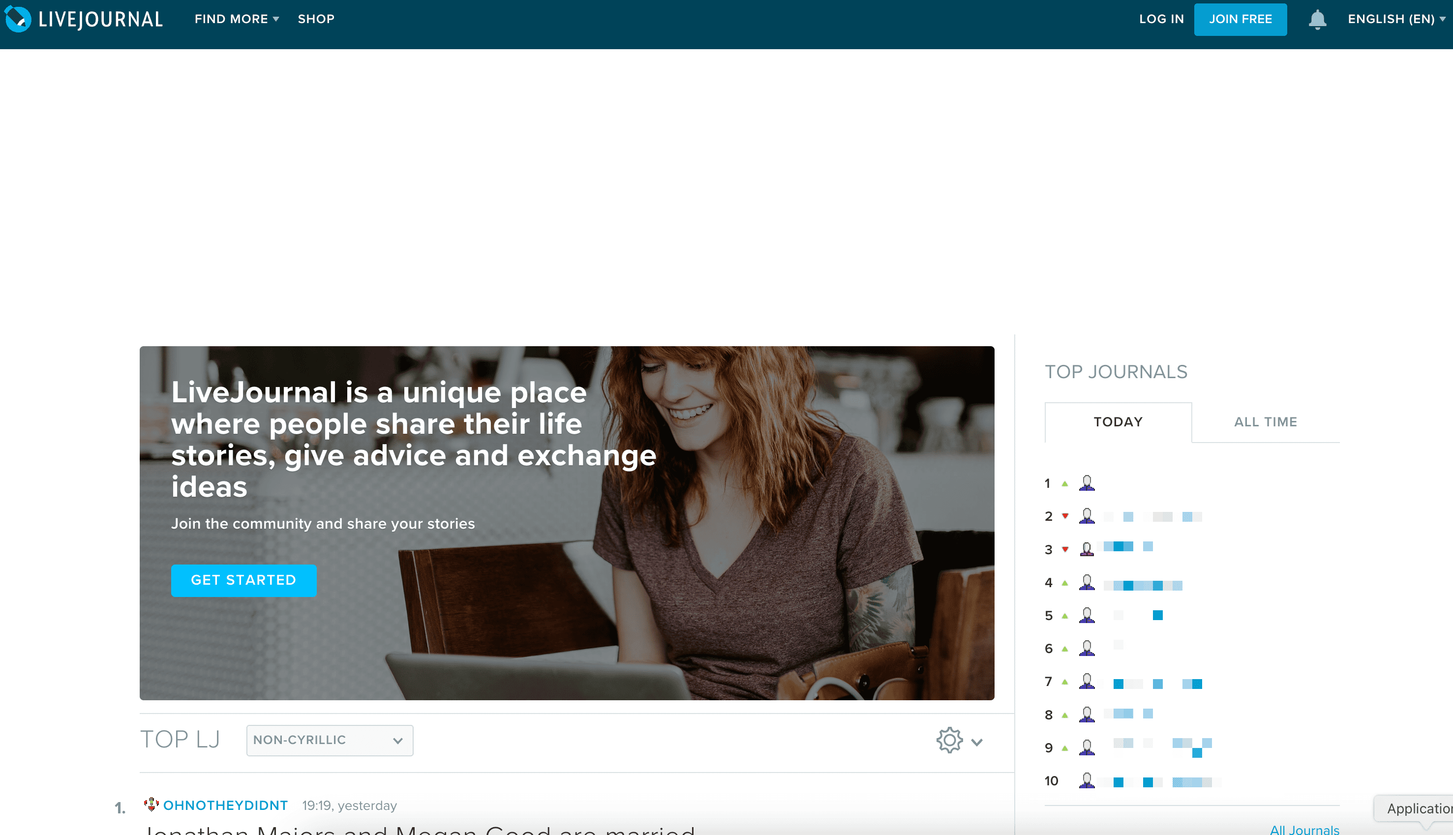 LiveJournal Screenshot
