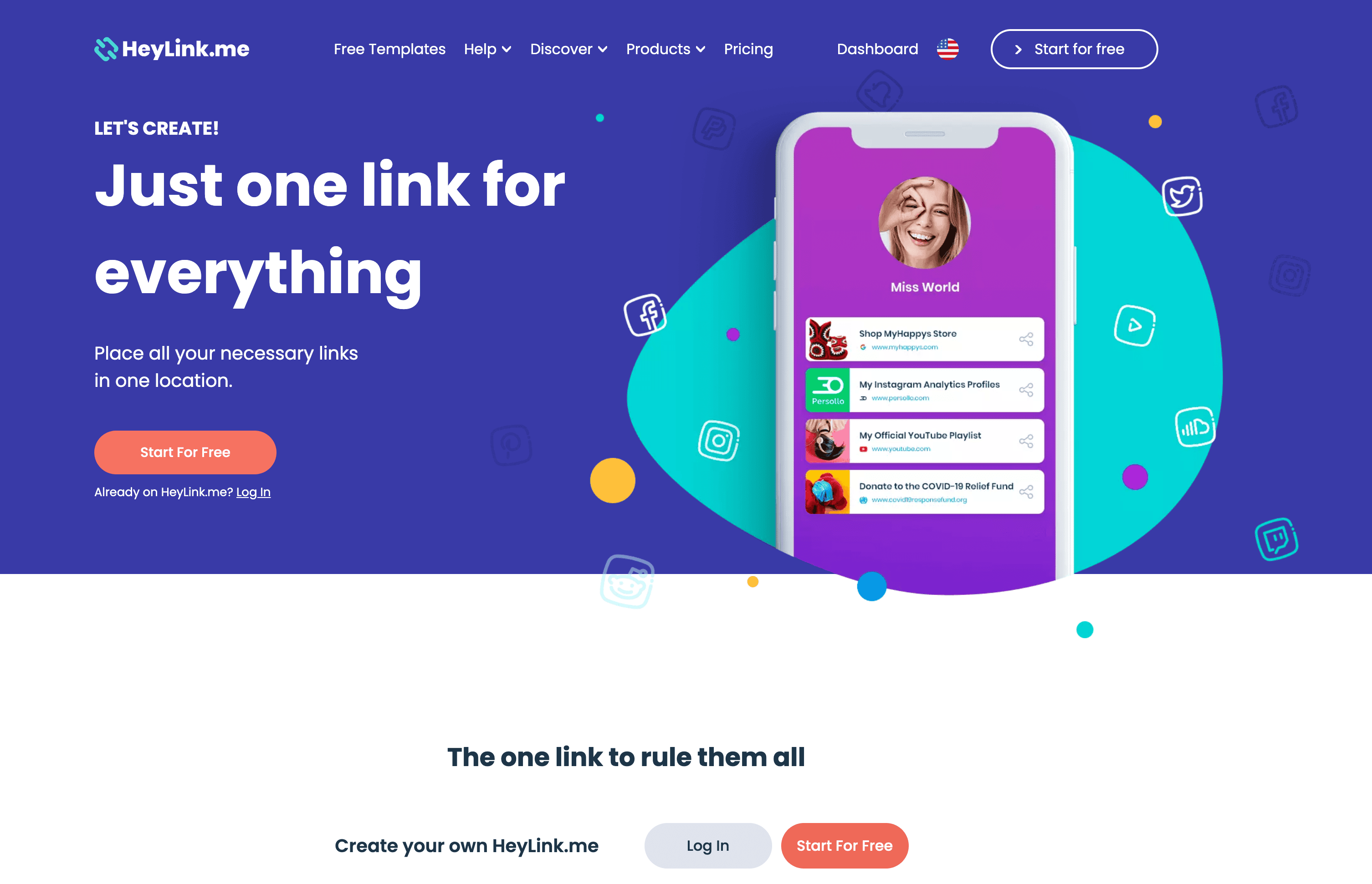 HeyLink.me Screenshot