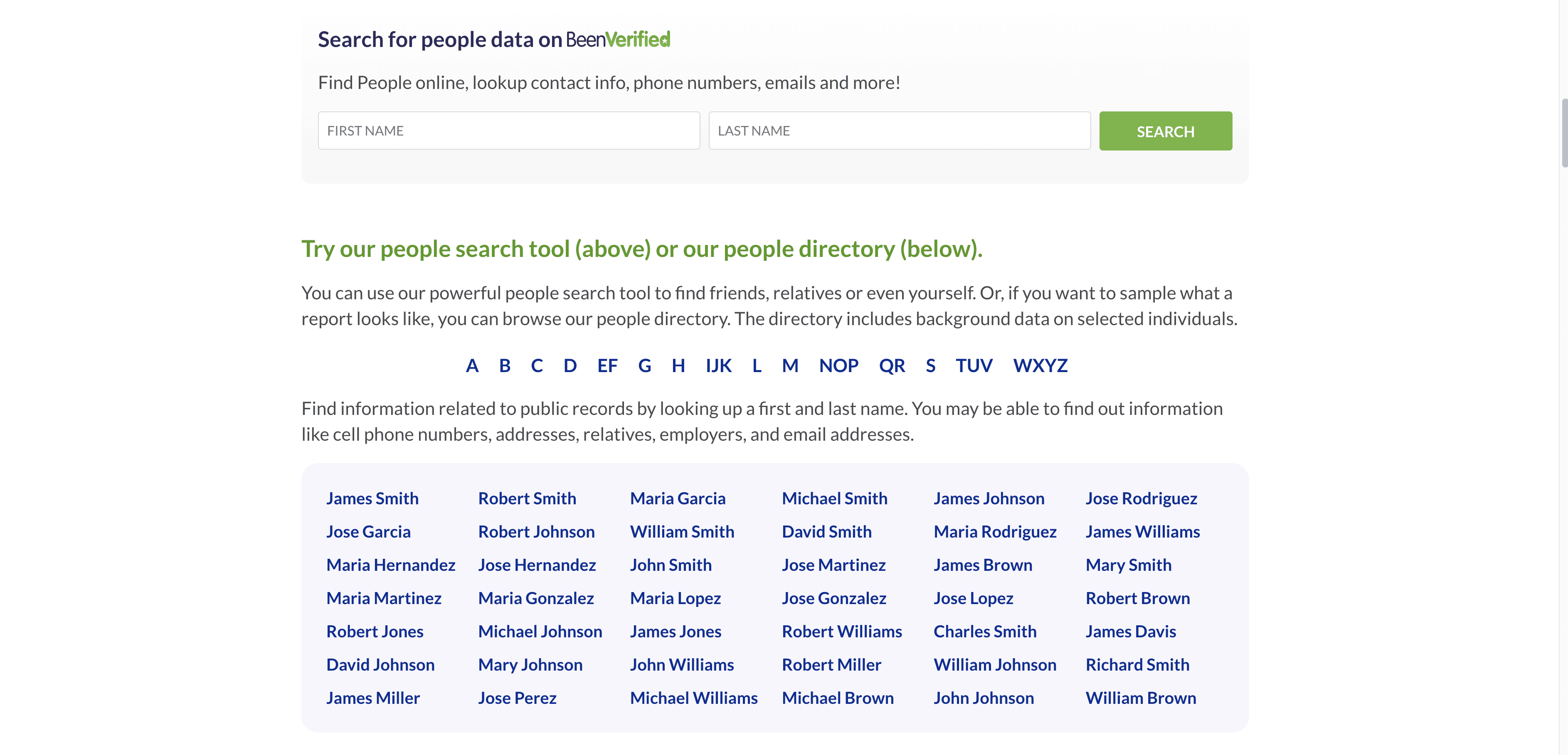 People Search Screenshot