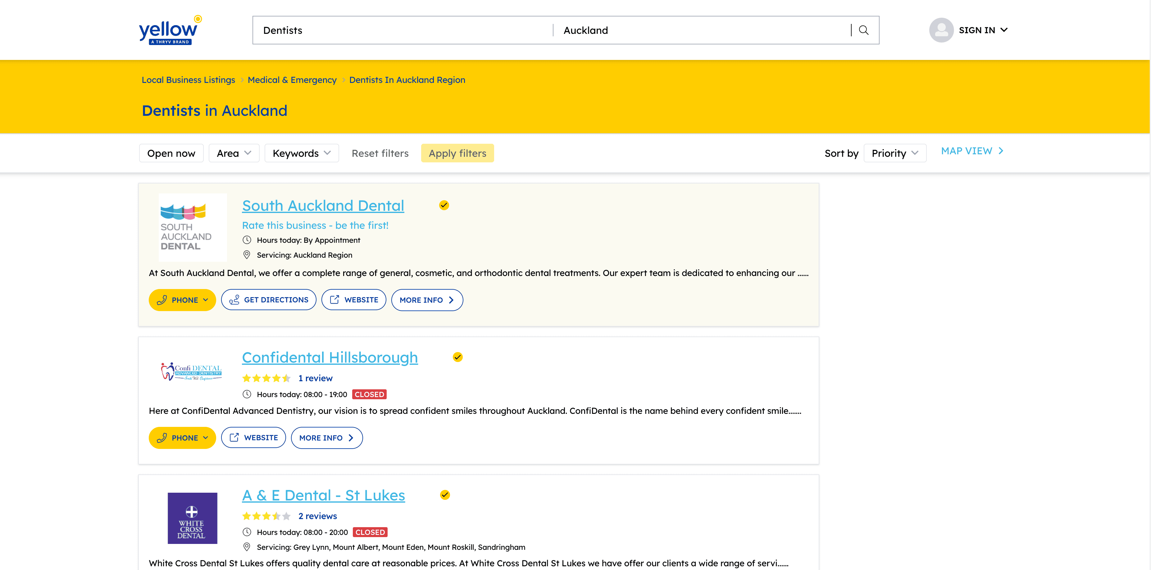 Yellow Business Listing スクリーンショット