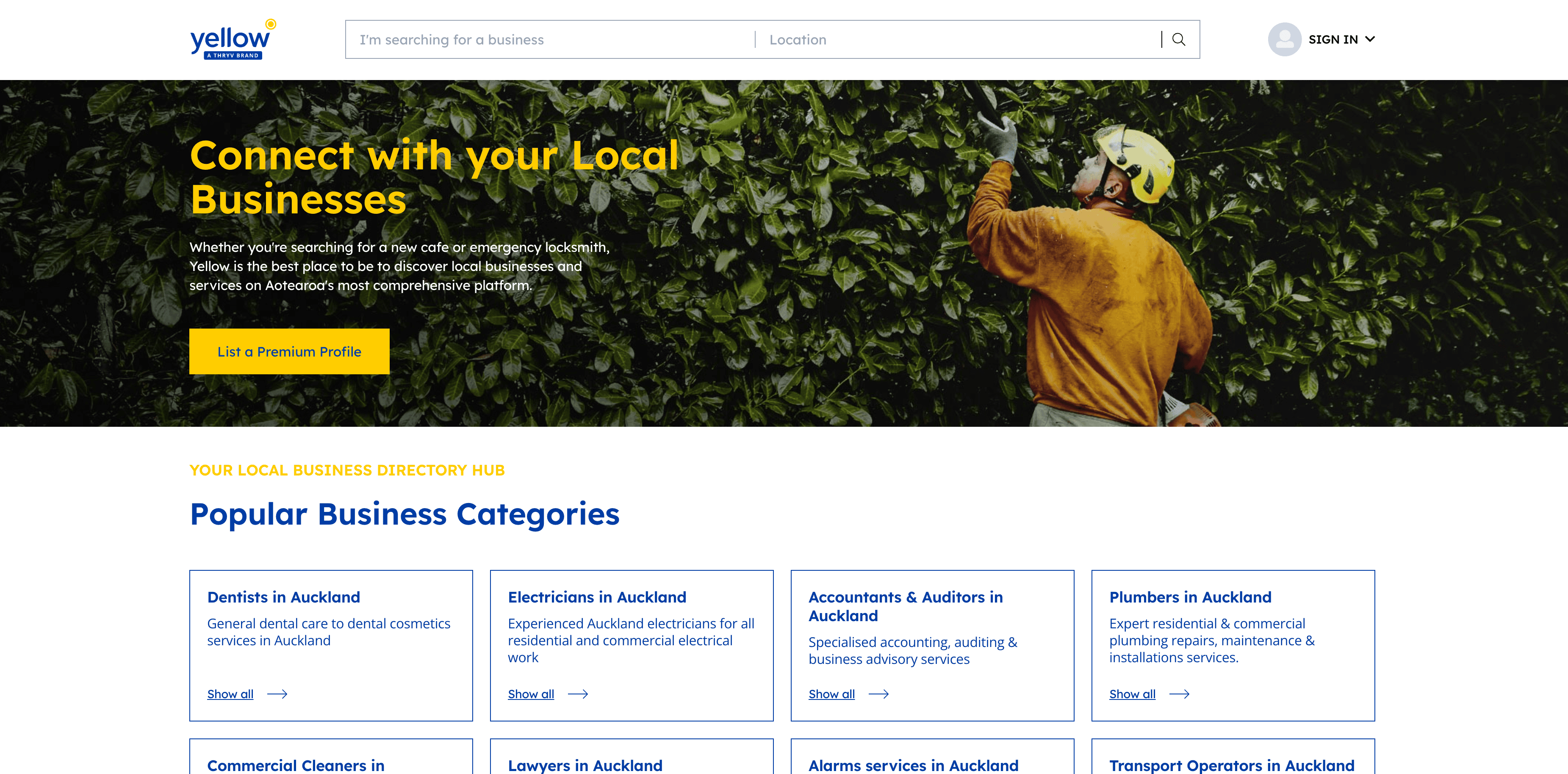 Business Directory Search Screenshot