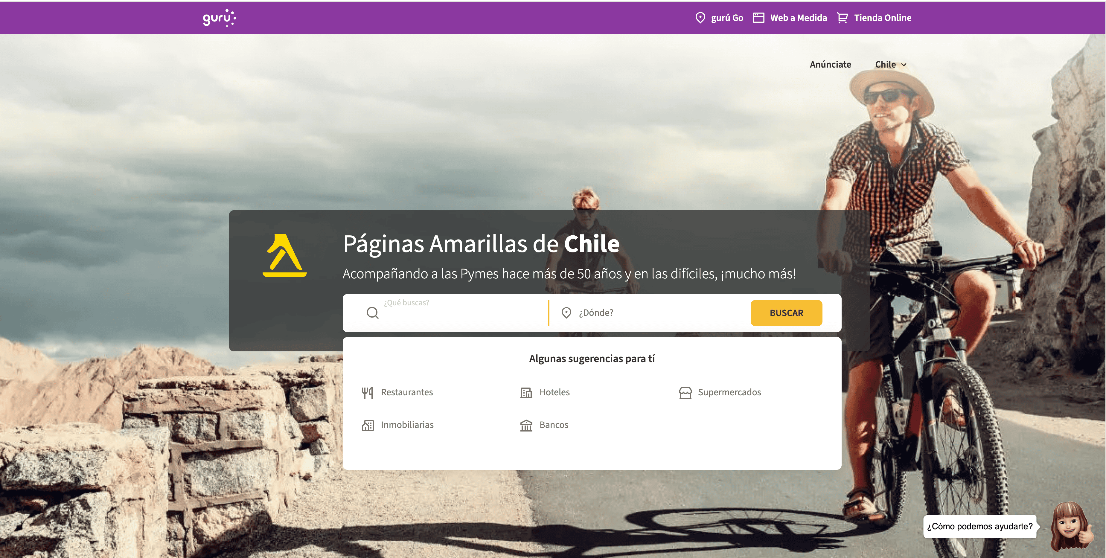 Captura de pantalla de Amarillas Chile