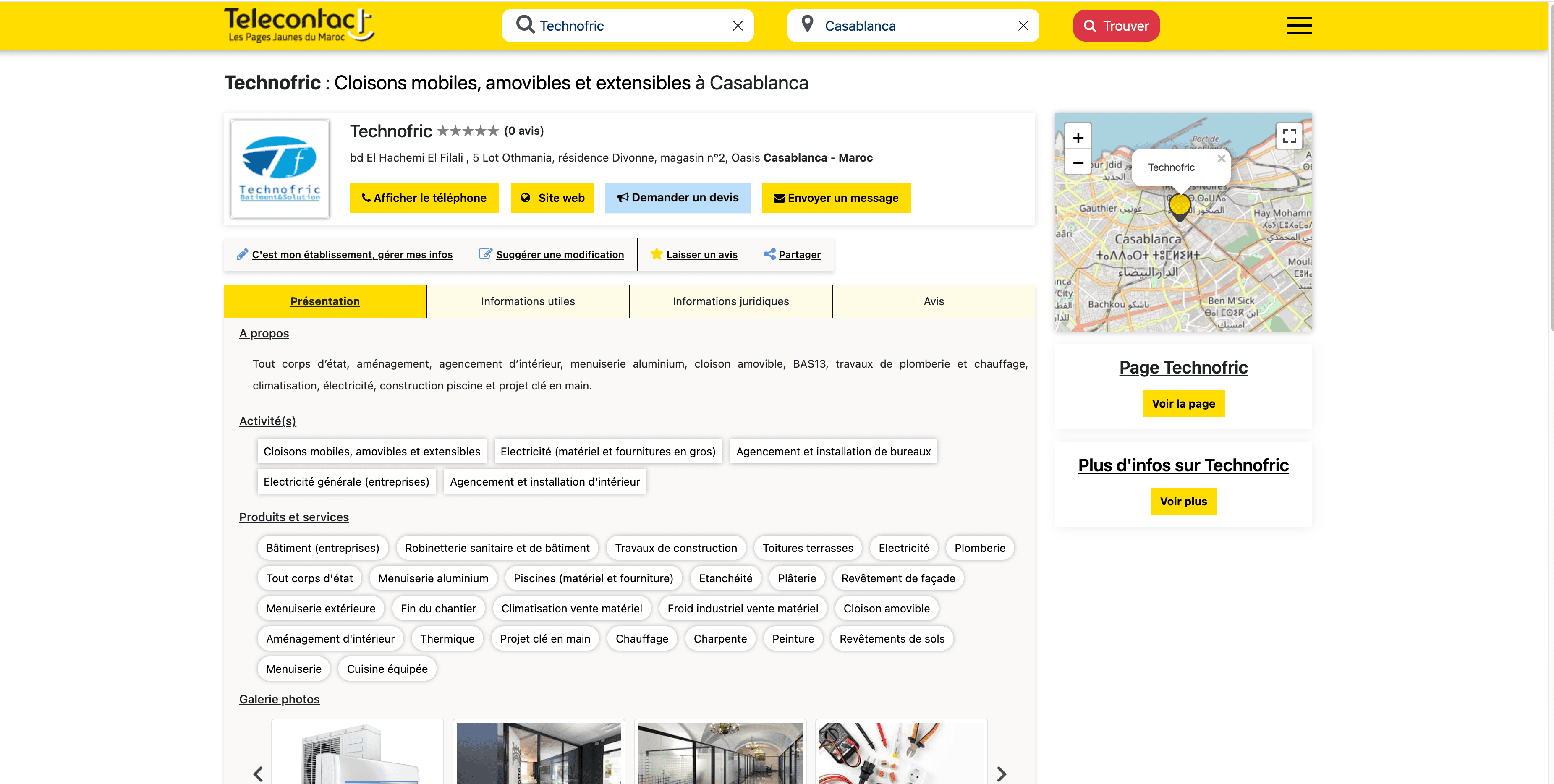 Captura de Tela dos Detalhes de Negócios