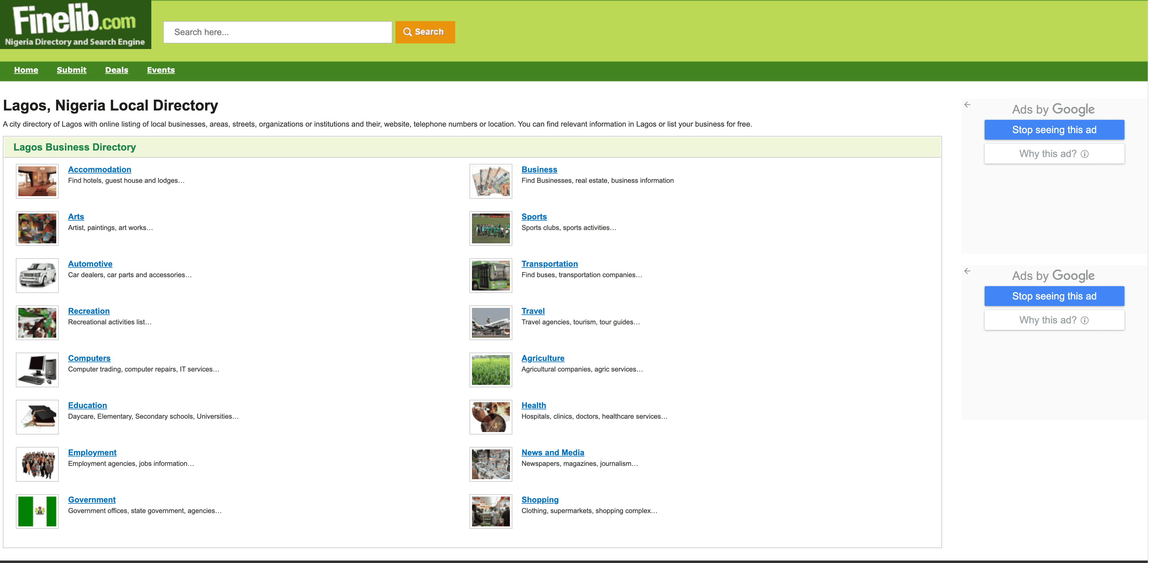 City Directory Screenshot